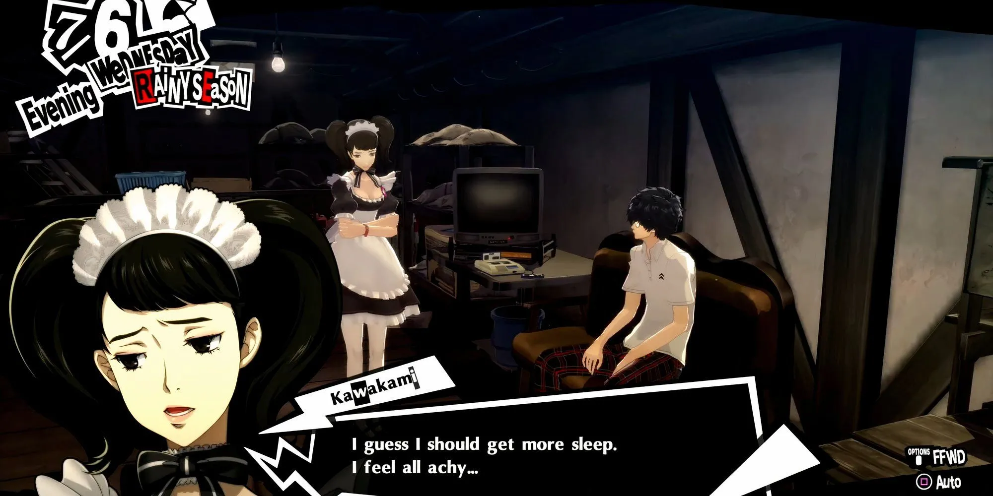 Kawakami nói với Joker về việc làm việc quá sức trong Persona 5 Royal