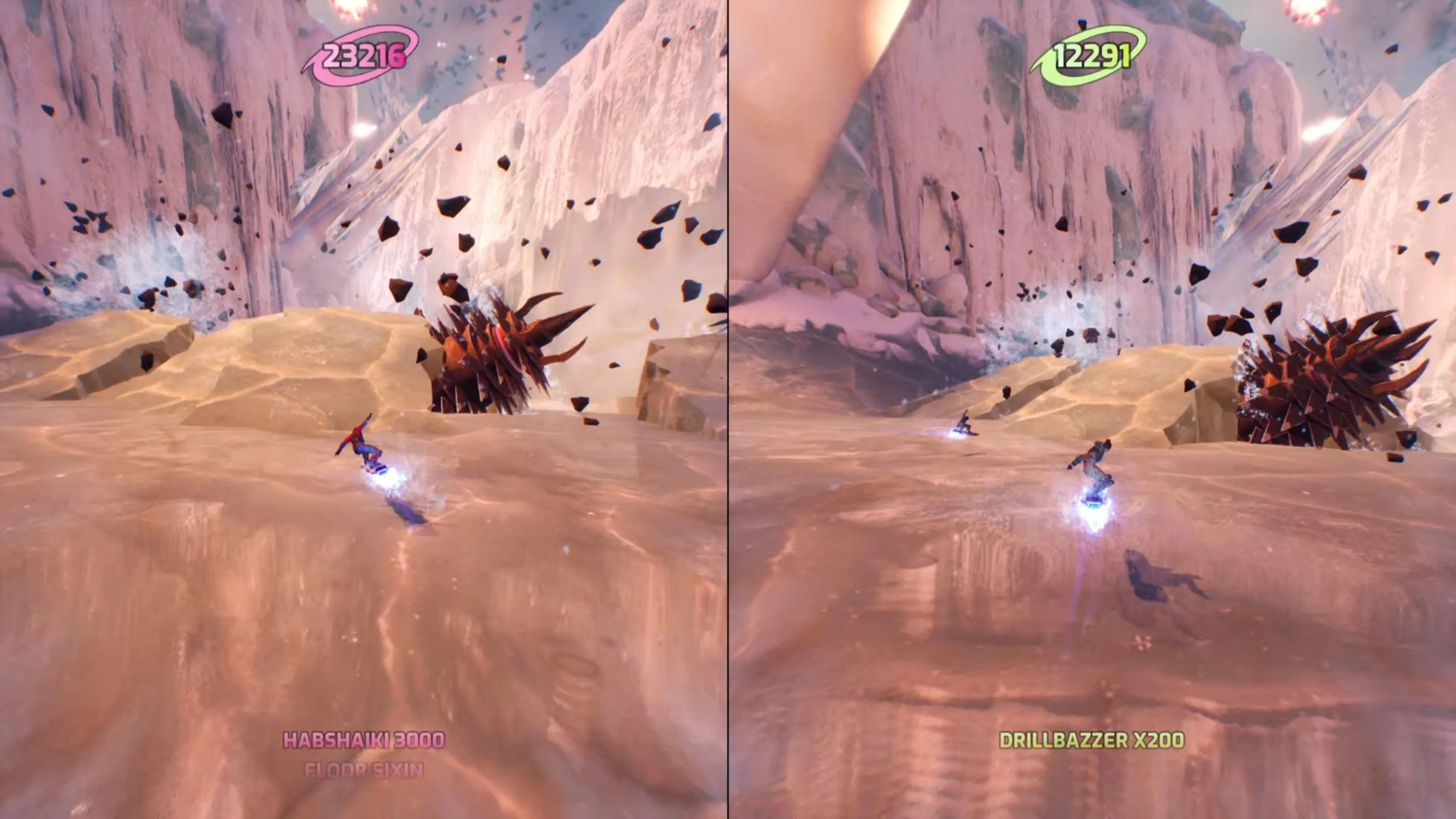 Kỹ thuật grind điêu luyện trên đường ray kim loại tại Slopes of War - Split Fiction
