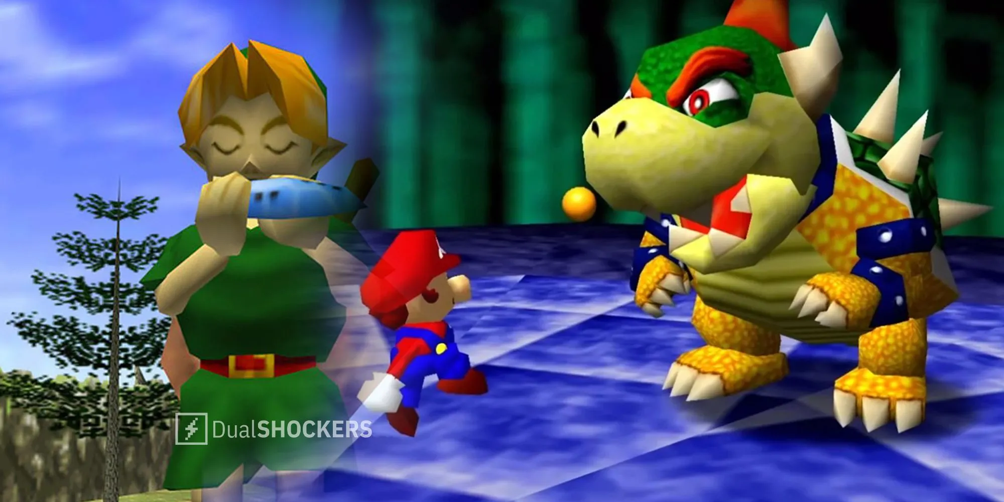 Link trong Zelda Ocarina of Time và Mario, Bowser trong Super Mario 64