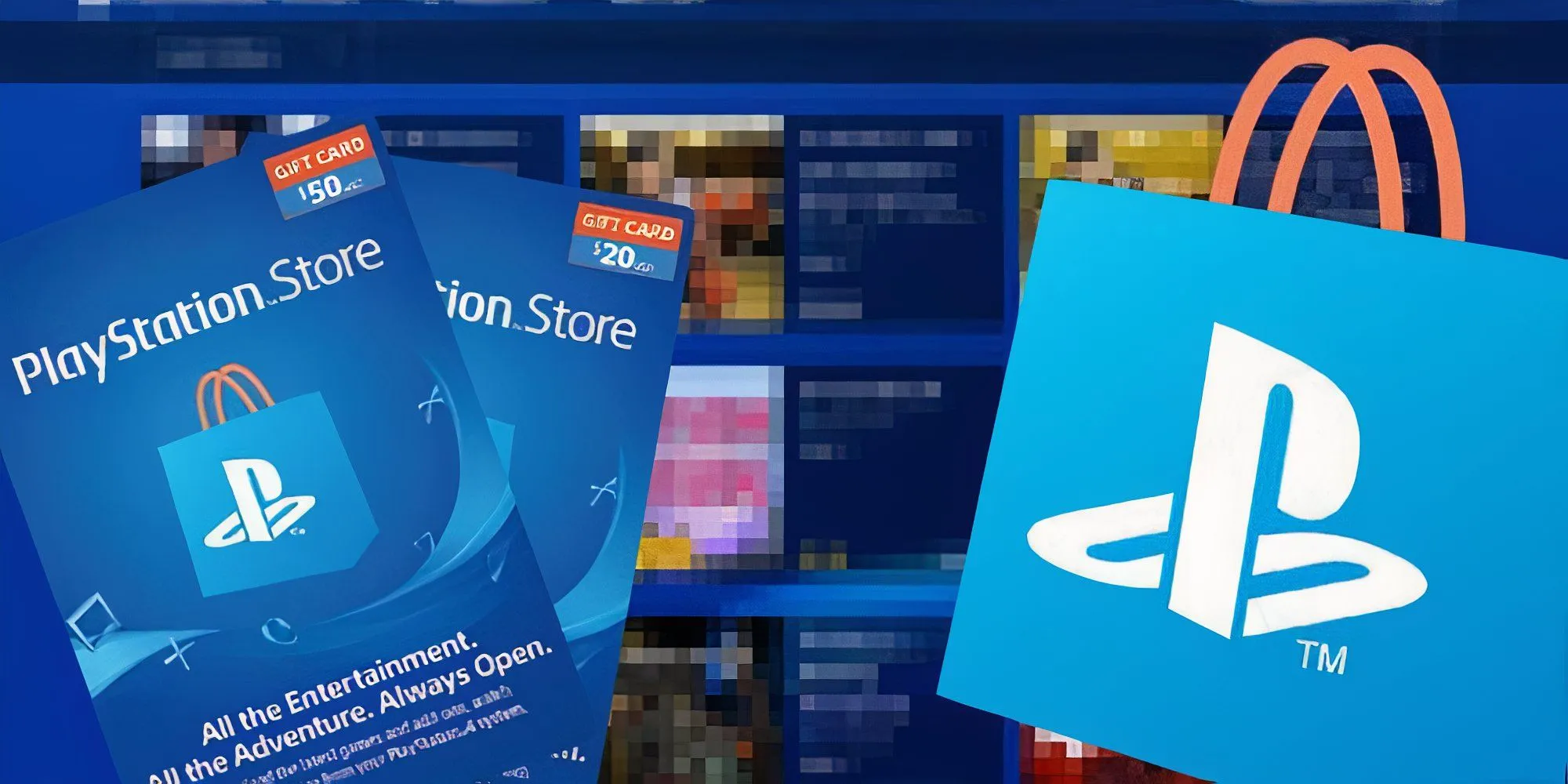 Logo PlayStation và tay cầm DualSense biểu trưng cho những vấn đề hiện tại của Sony PlayStation Store