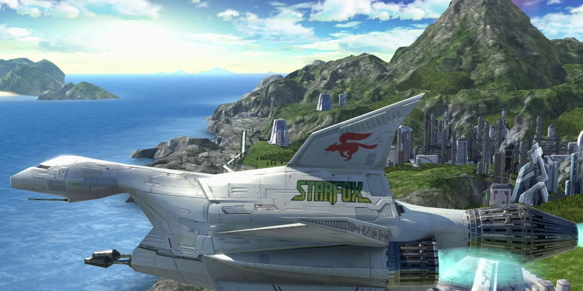 Màn chơi Corneria quen thuộc trong Super Smash Bros. Ultimate