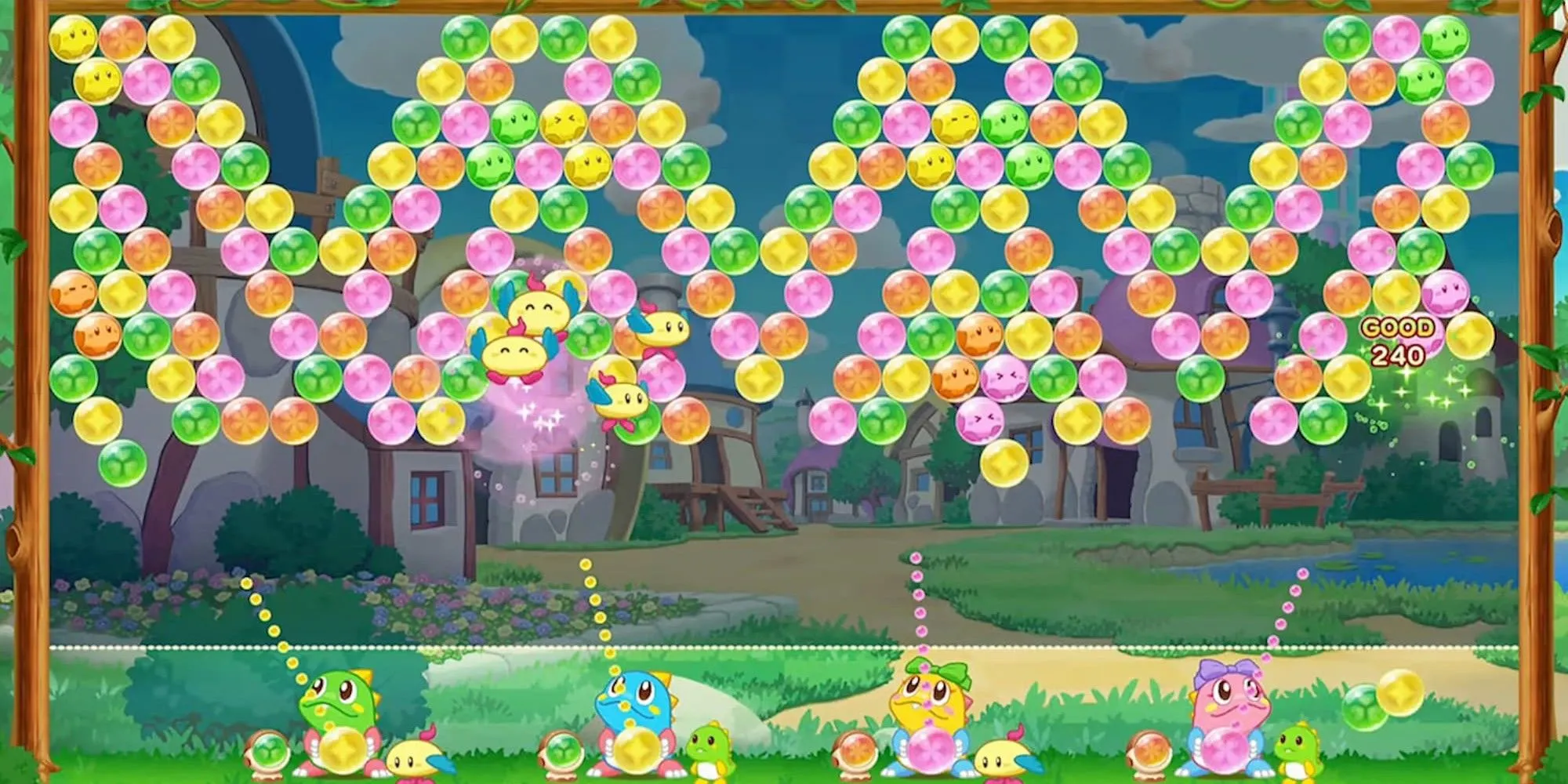 Màn chơi Puzzle Bobble Everybubble với các nhân vật đáng yêu và bong bóng đủ màu sắc