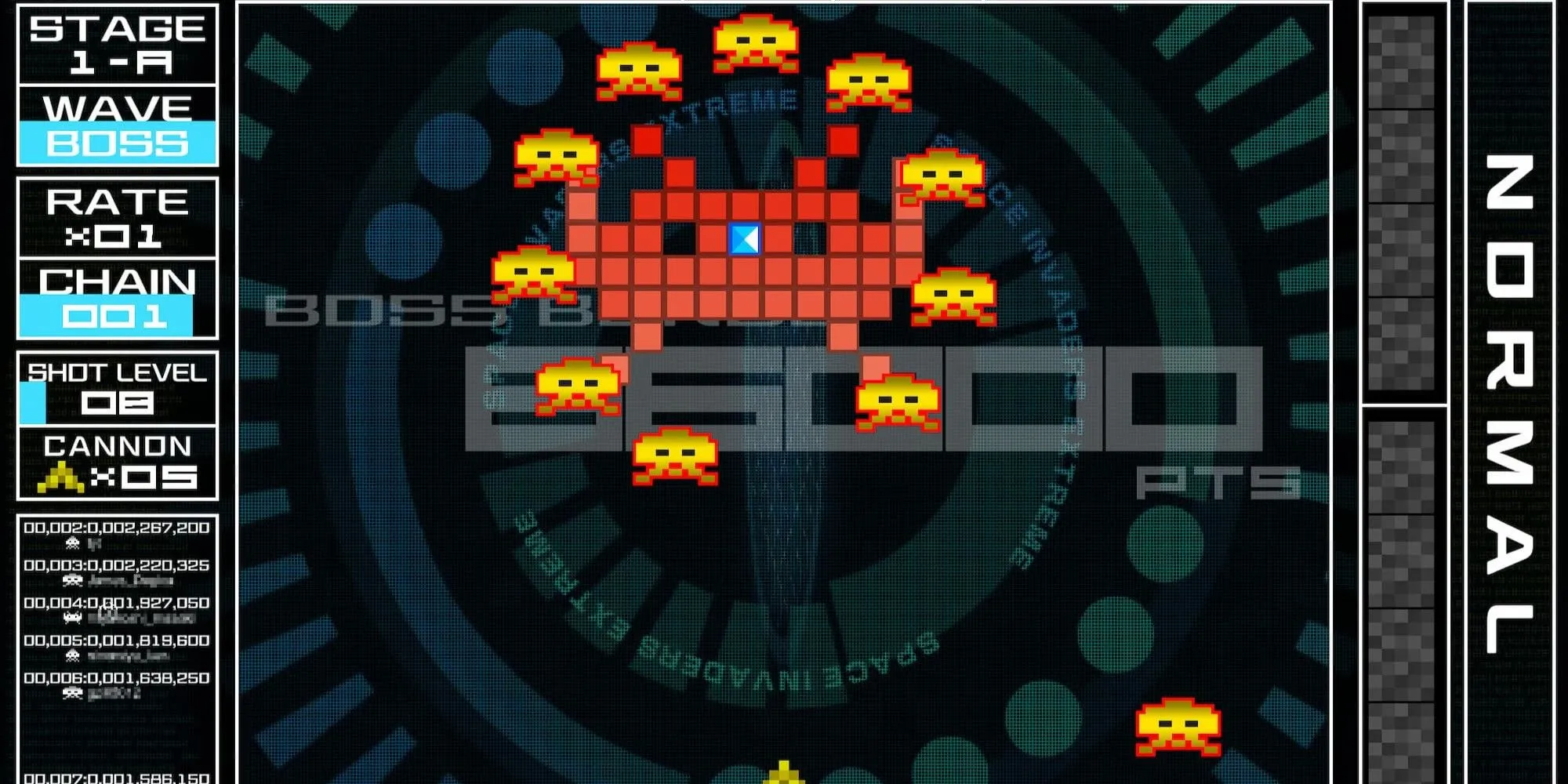 Màn chơi Space Invaders Extreme với hiệu ứng hình ảnh rực rỡ và kẻ địch ngoài hành tinh