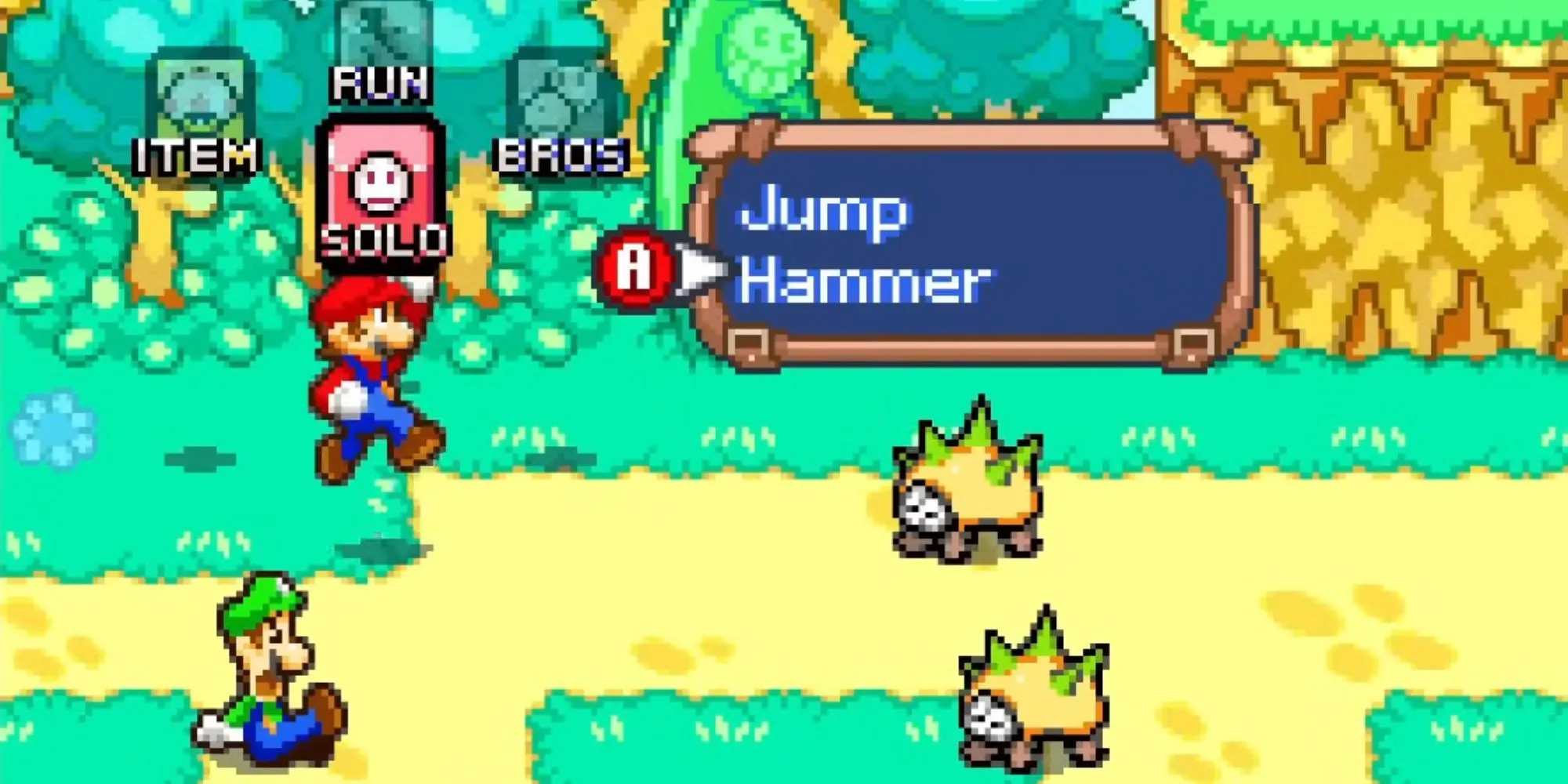 Mario &amp; Luigi Superstar Saga GBA trận chiến với Mario và Luigi