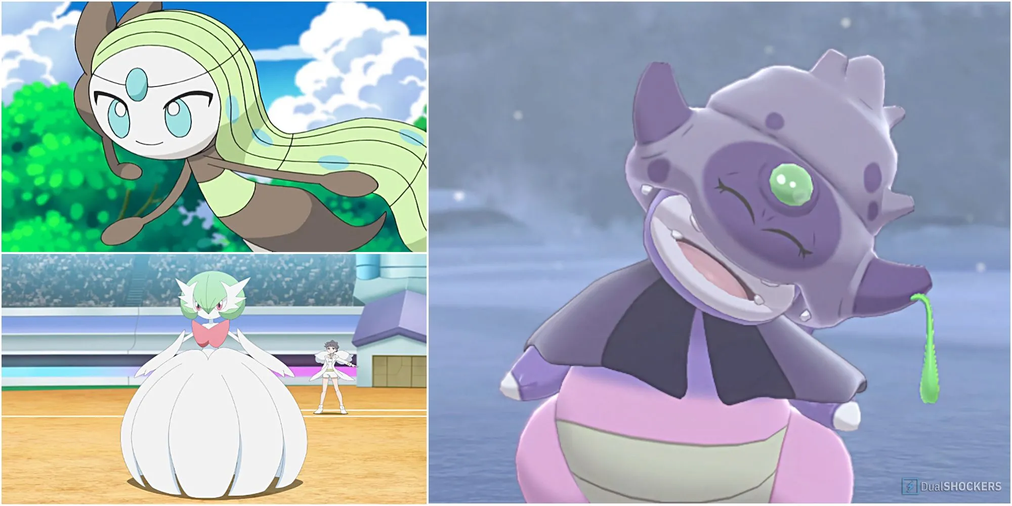 Meloetta Gardevoir và Slowking feature