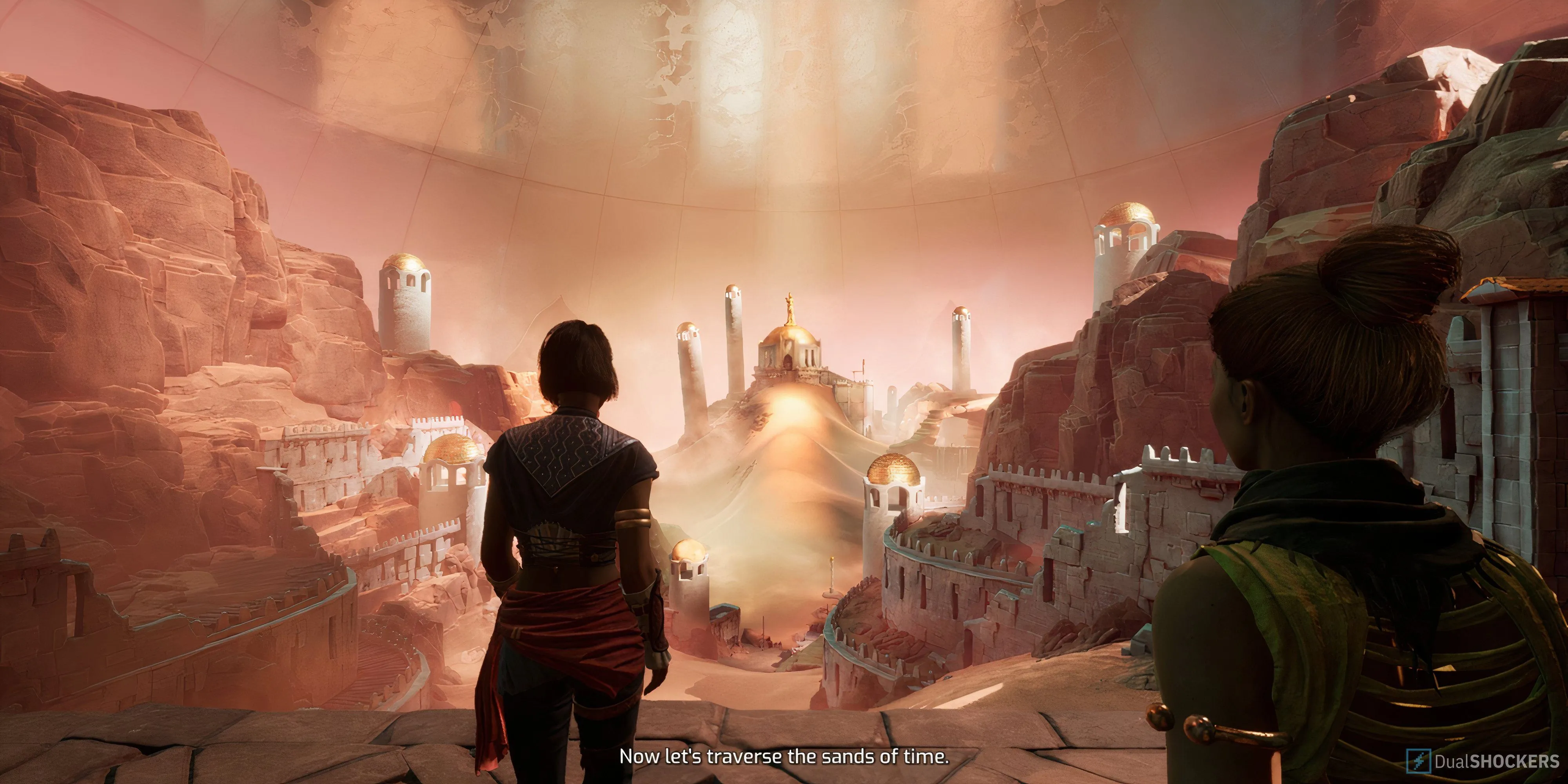 Mio và Zoe khám phá khu vực lấy cảm hứng từ Prince of Persia Sands of Time trong Split Fiction