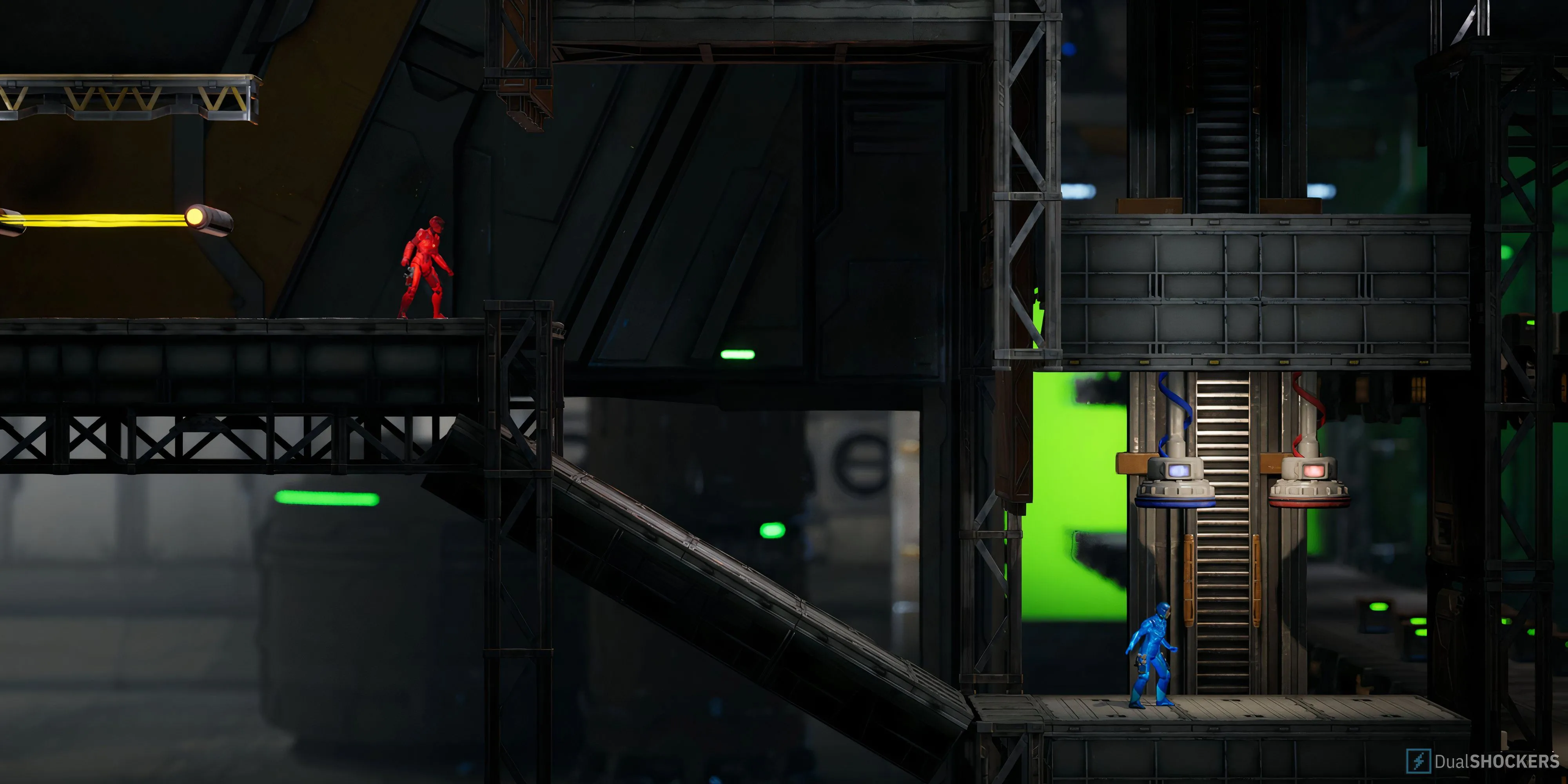 10 Easter Egg Split Fiction Cực Độc Đáo Khiến Game Thủ Bất Ngờ 1 Mio và Zoe trong màn chơi Split Fiction mang phong cách Metroid và Tron