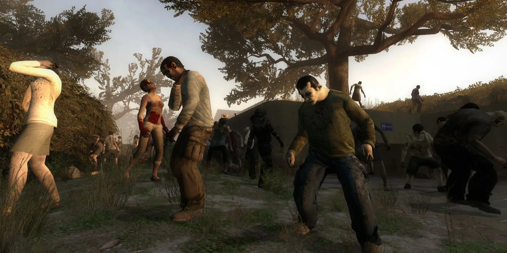 Một bầy Common Infected hung tợn trong Left 4 Dead 2 đang truy đuổi những người sống sót