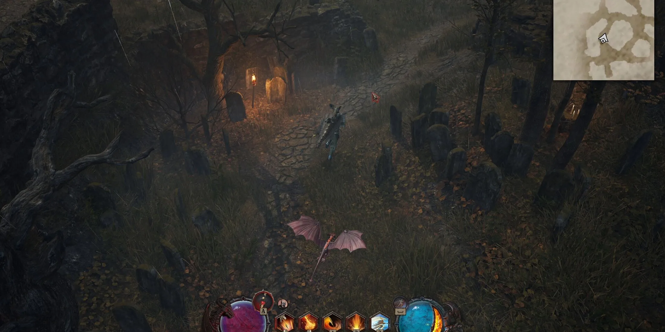 Một cảnh chiến đấu đặc trưng trong thế giới của Dragonkin The Banished