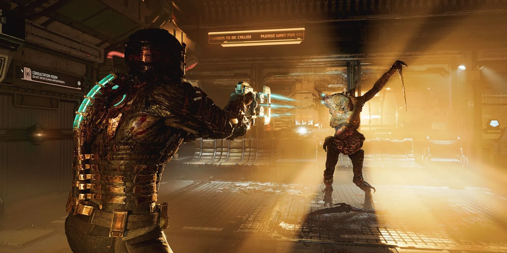 Một cảnh trong Dead Space Remake 2023 cho thấy đồ họa cải tiến của tựa game kinh dị.