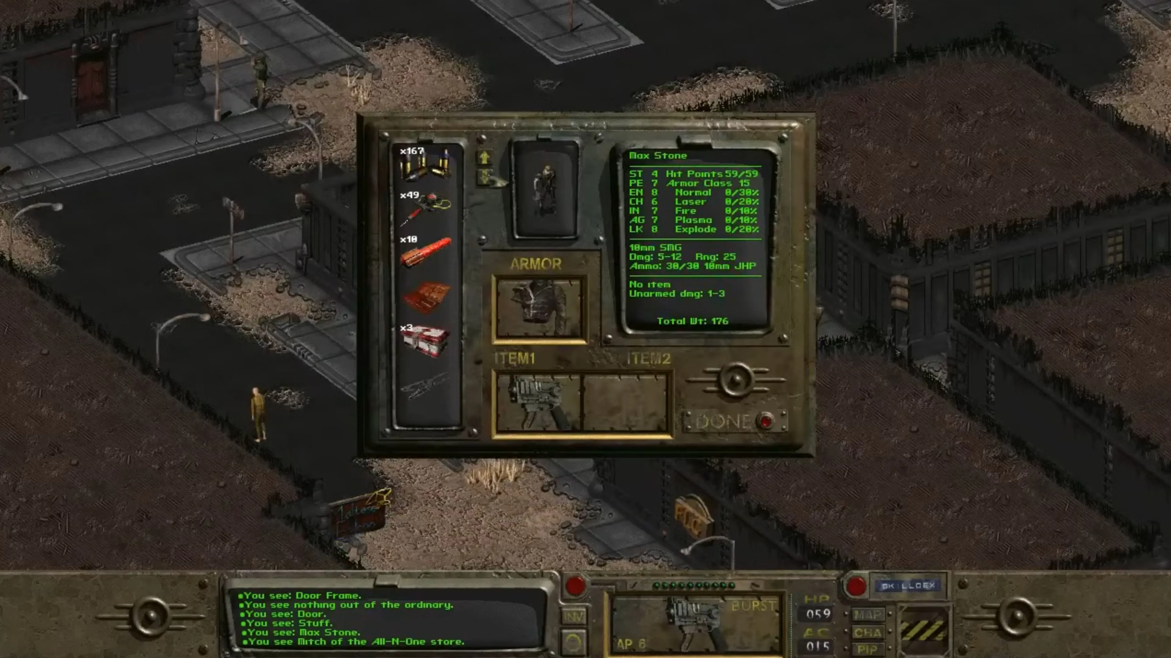 Người chơi lựa chọn hành động trong một trận chiến Fallout theo lượt