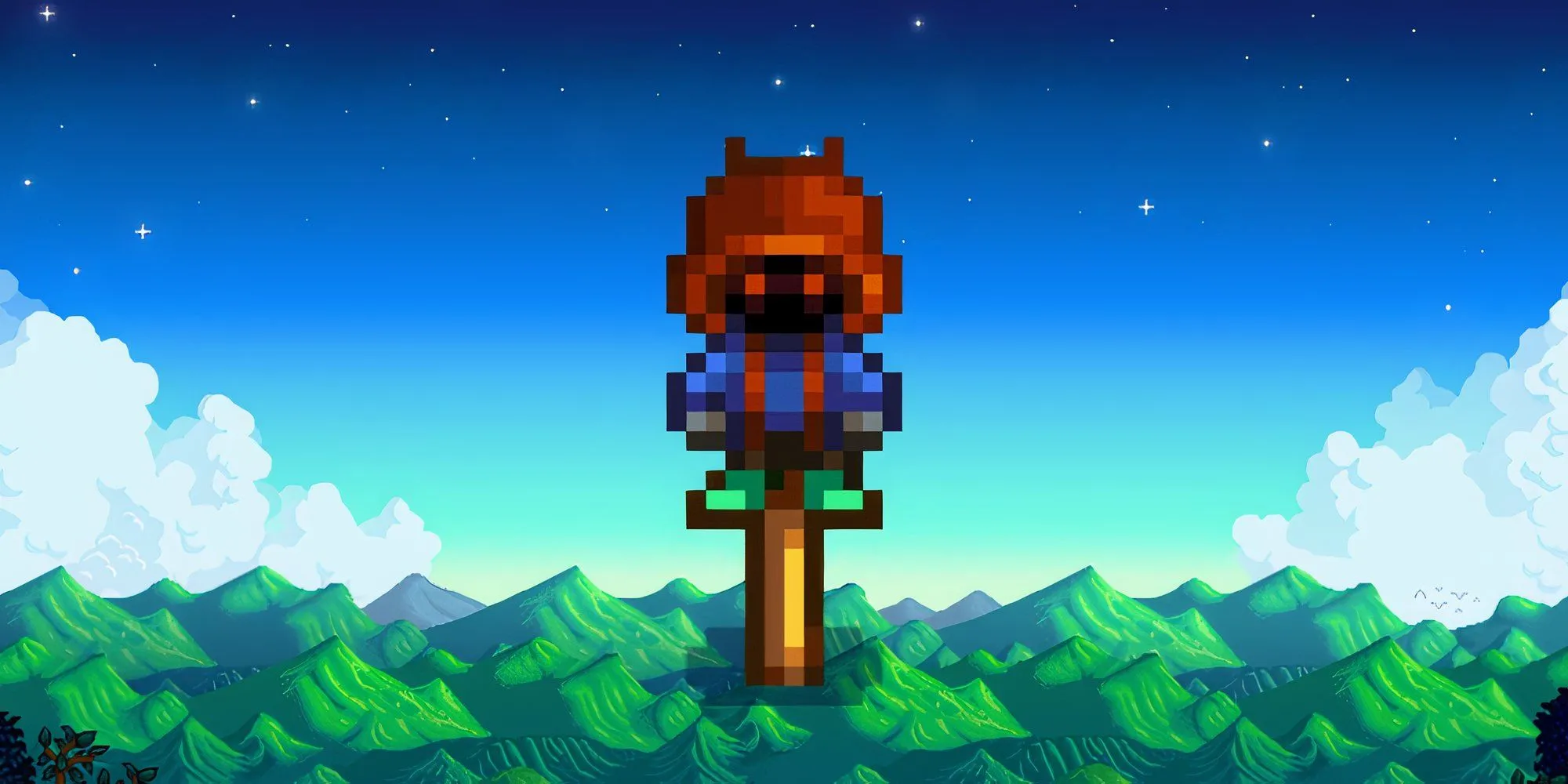 Người rơm đặc biệt số 6 trong Stardew Valley, trông giống một chiến binh người lùn