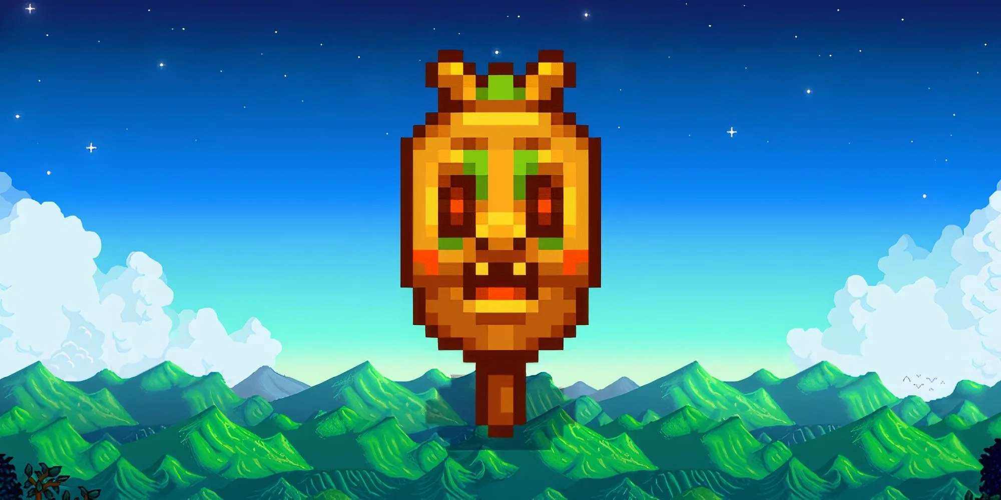 Người rơm đặc biệt số 8 trong Stardew Valley, có hình dáng giống một con ma