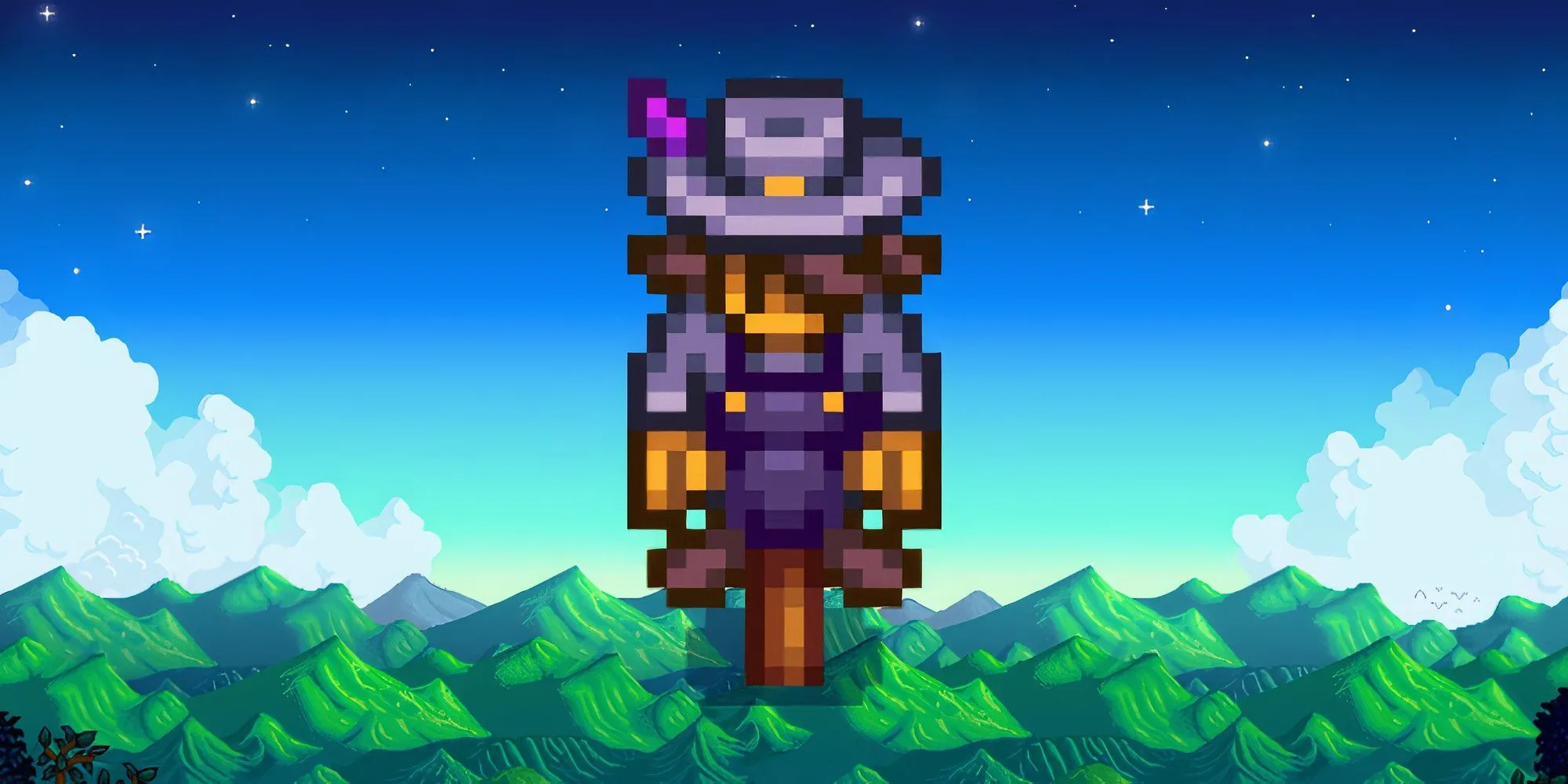 Người rơm Deluxe trong Stardew Valley, có phạm vi bảo vệ lớn hơn đáng kể