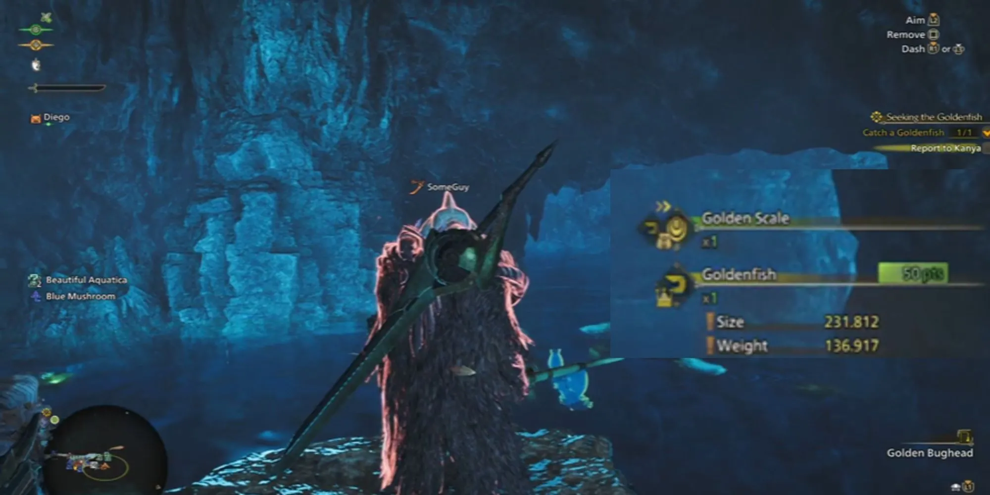 Nhận Điểm Guild từ việc câu cá trong Monster Hunter Wilds.