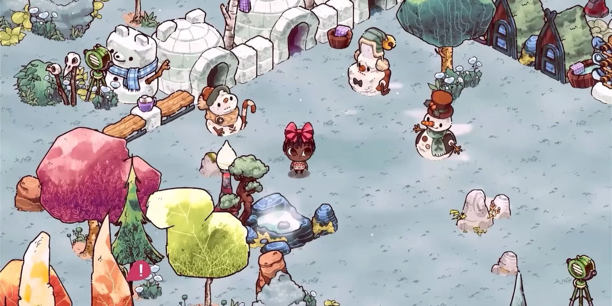 Nhân vật chibi đáng yêu trong thế giới game Cozy Grove