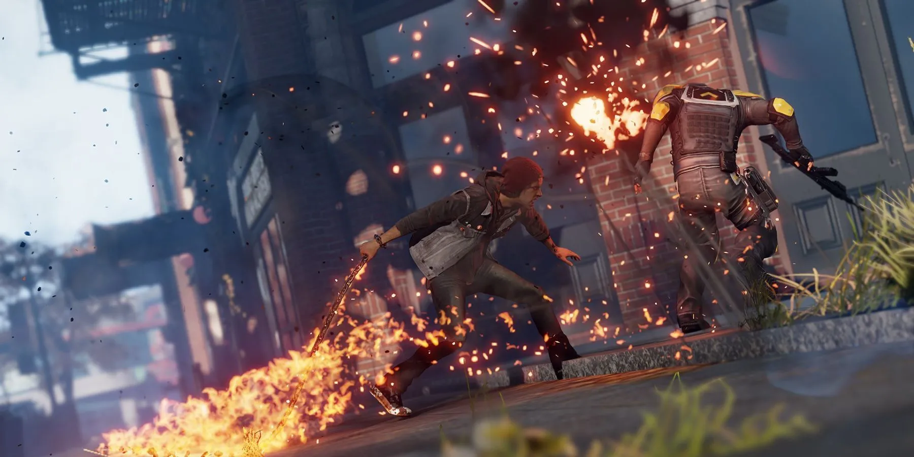Nhân vật Delsin Rowe sử dụng năng lực trong Infamous Second Son
