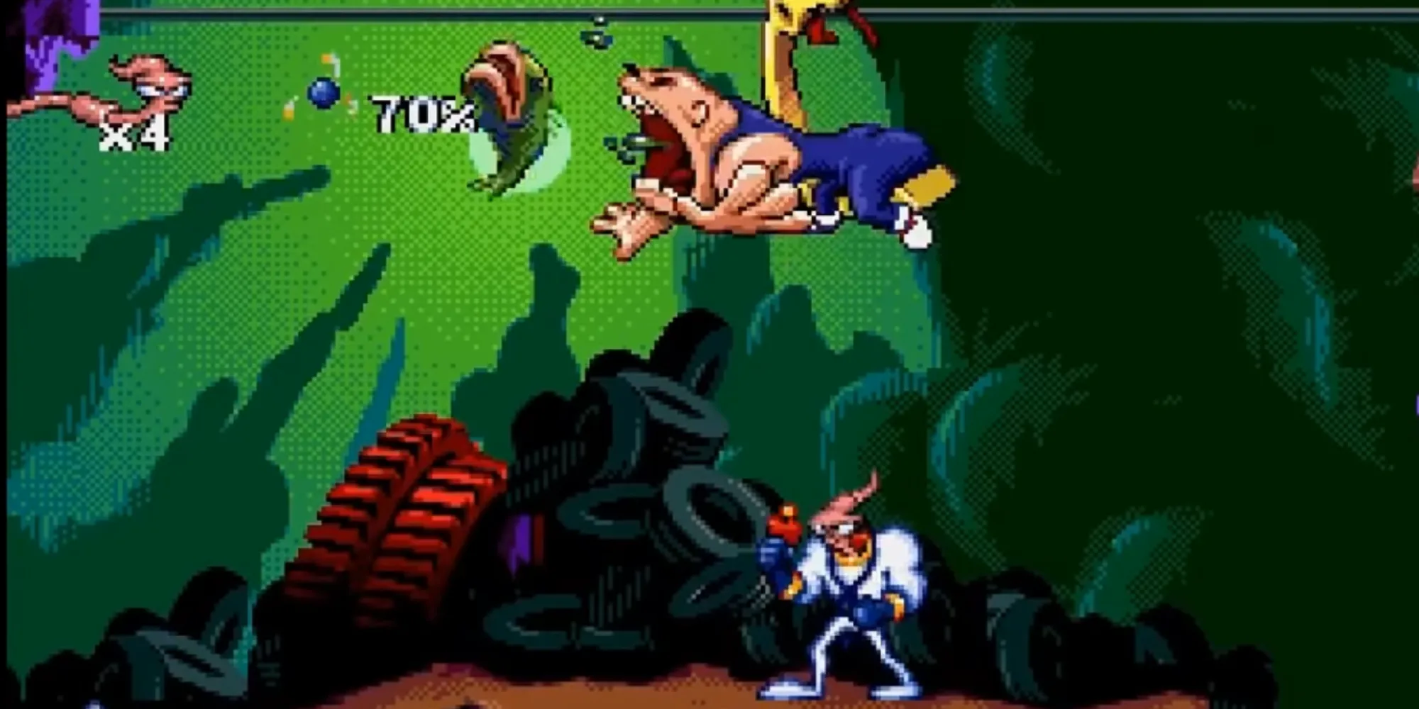 Nhân vật Earthworm Jim ngộ nghĩnh với bộ giáp siêu anh hùng