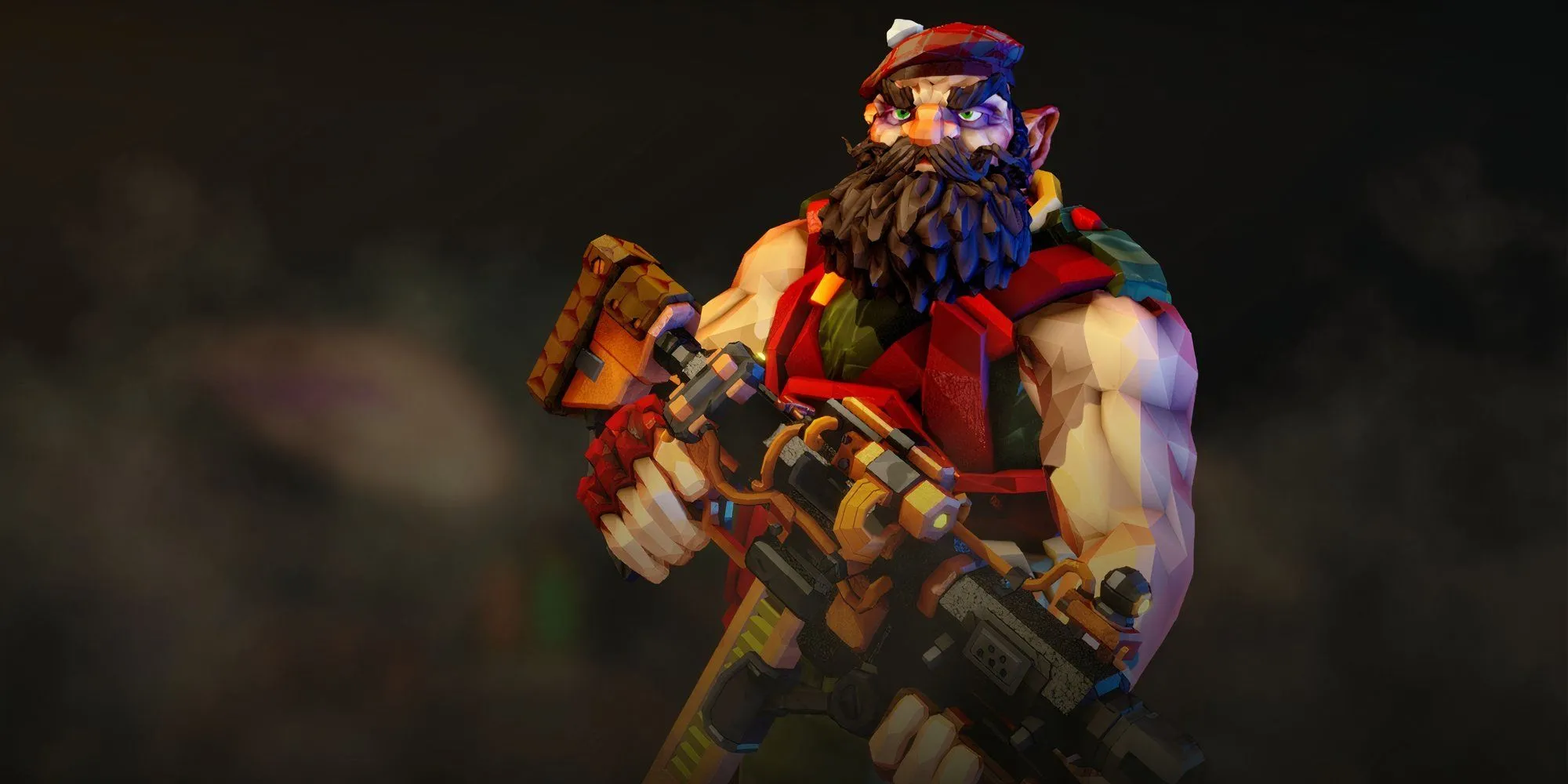 Nhân vật Engineer trong Deep Rock Galactic với ụ súng và trang bị khai khoáng.