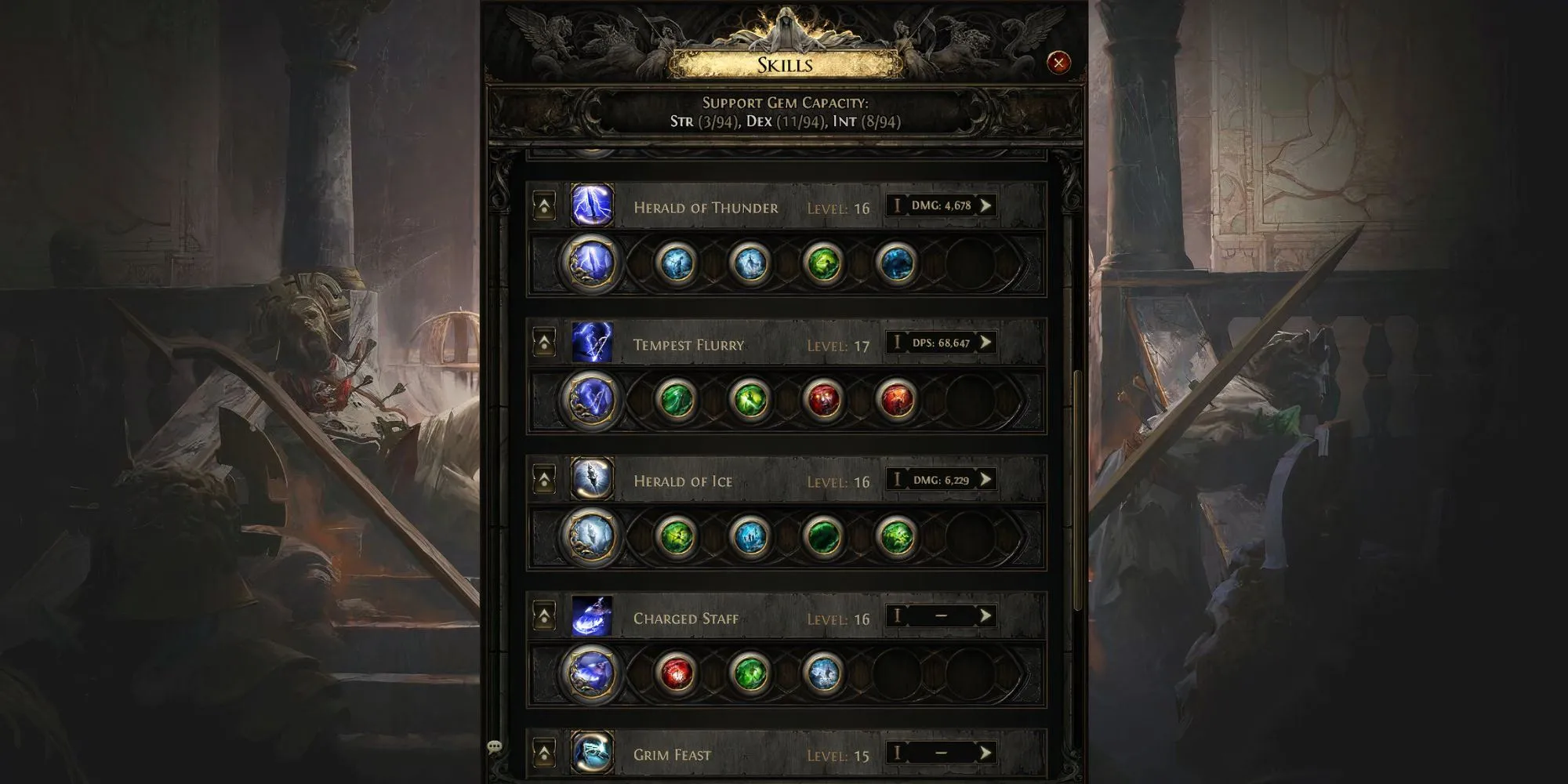 Nhân vật Mercenary trong Path of Exile 2 thi triển kỹ năng với hiệu ứng sấm sét mạnh mẽ