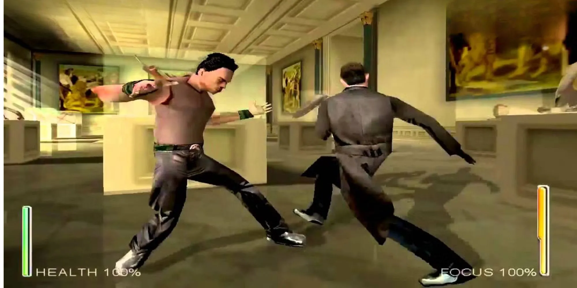Nhân vật Niobe trong game Enter The Matrix chiến đấu