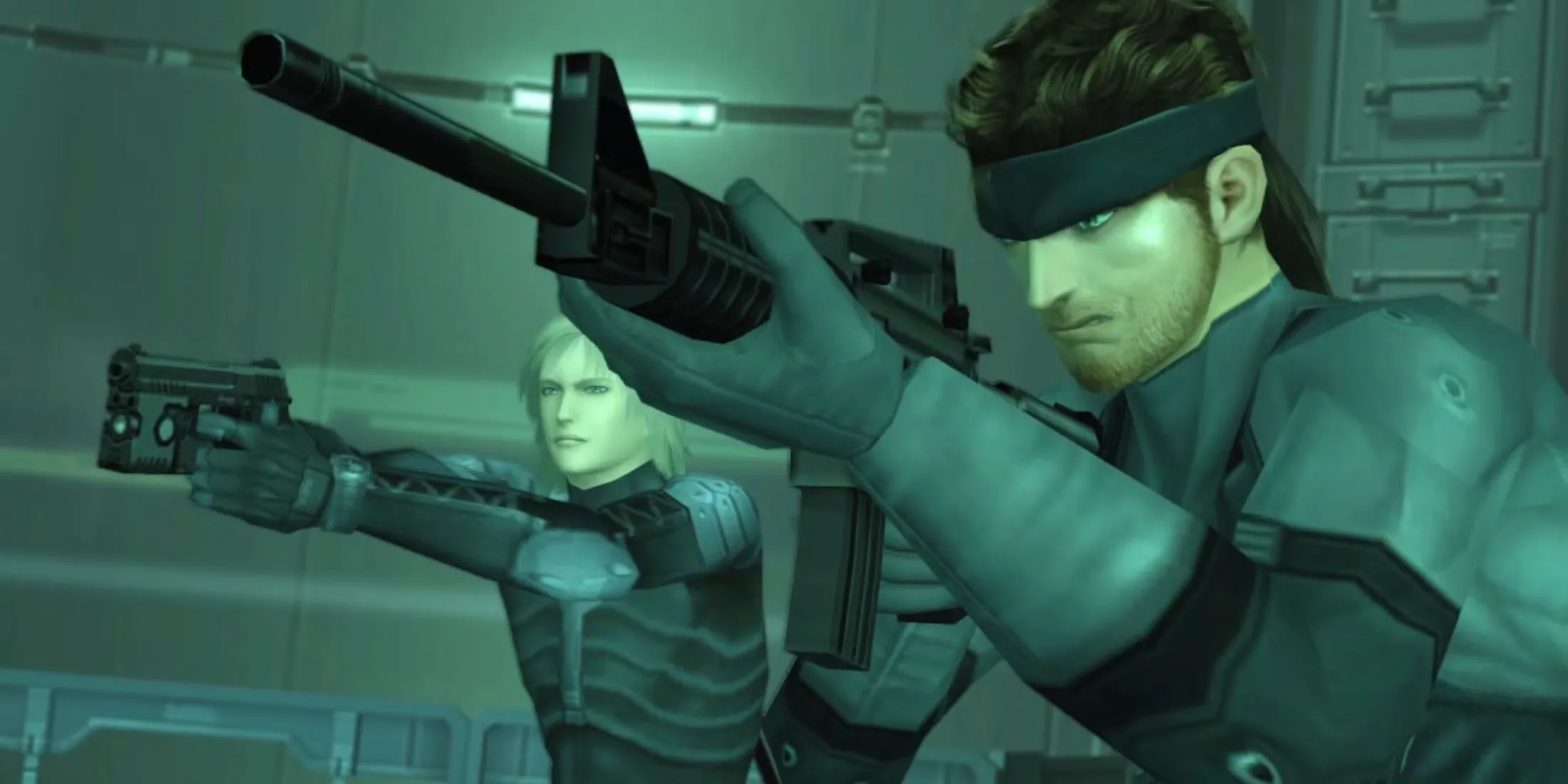 Nhân vật Raiden trong một cảnh của Metal Gear Solid 2: Sons of Liberty