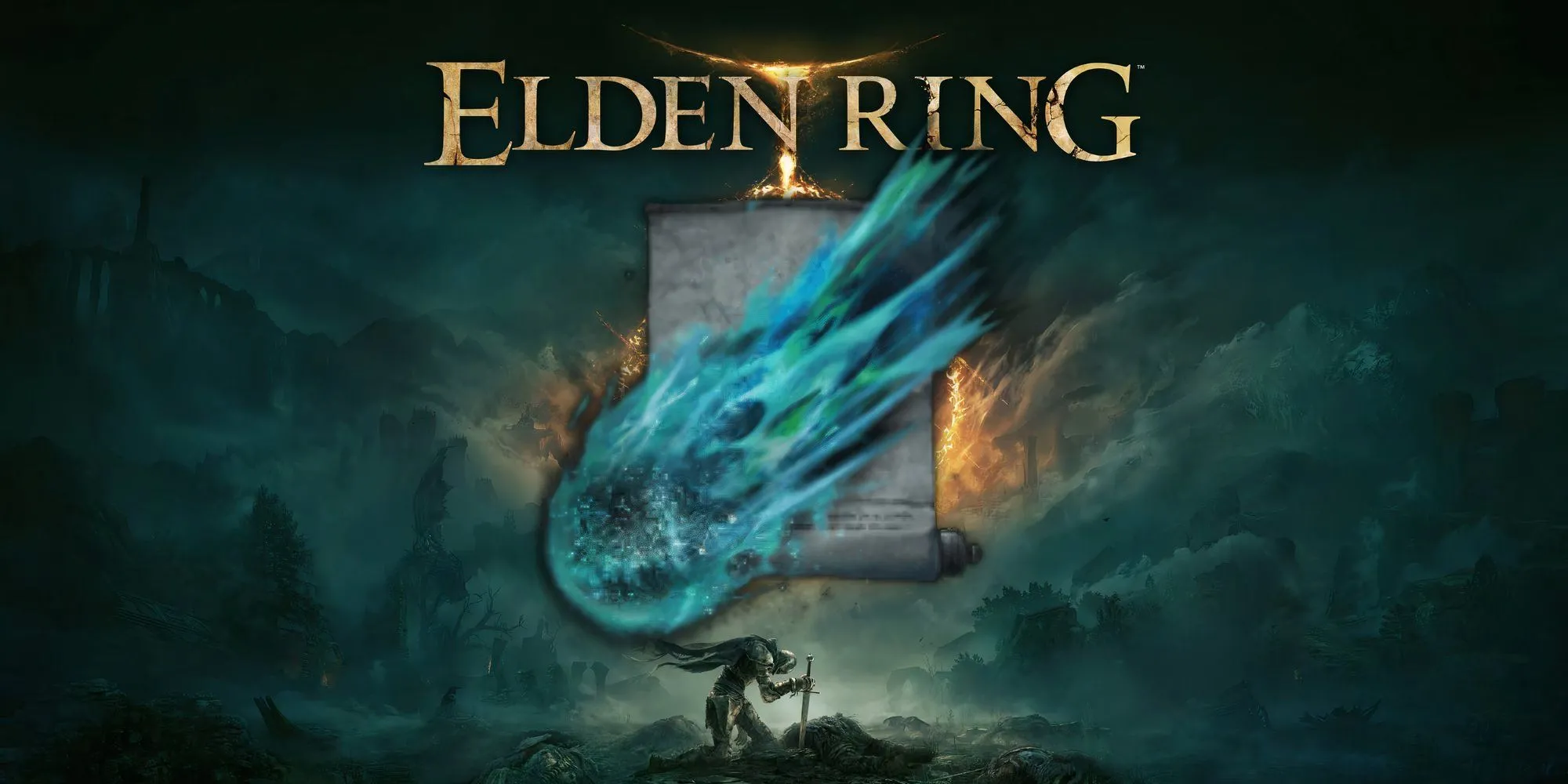 Nhân vật sử dụng Sorcery Comet Azur tạo ra một luồng năng lượng khổng lồ gây sát thương liên tục trong Elden Ring