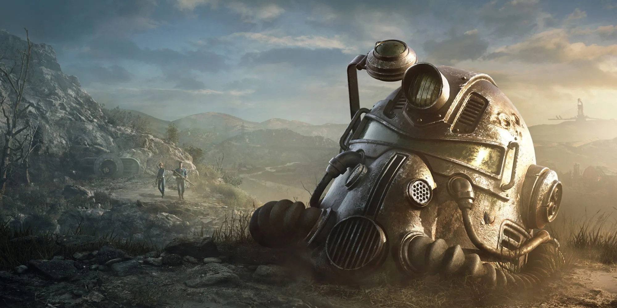 Nhân vật trong Fallout 76 khám phá thế giới hậu tận thế với bộ giáp năng lượng đặc trưng