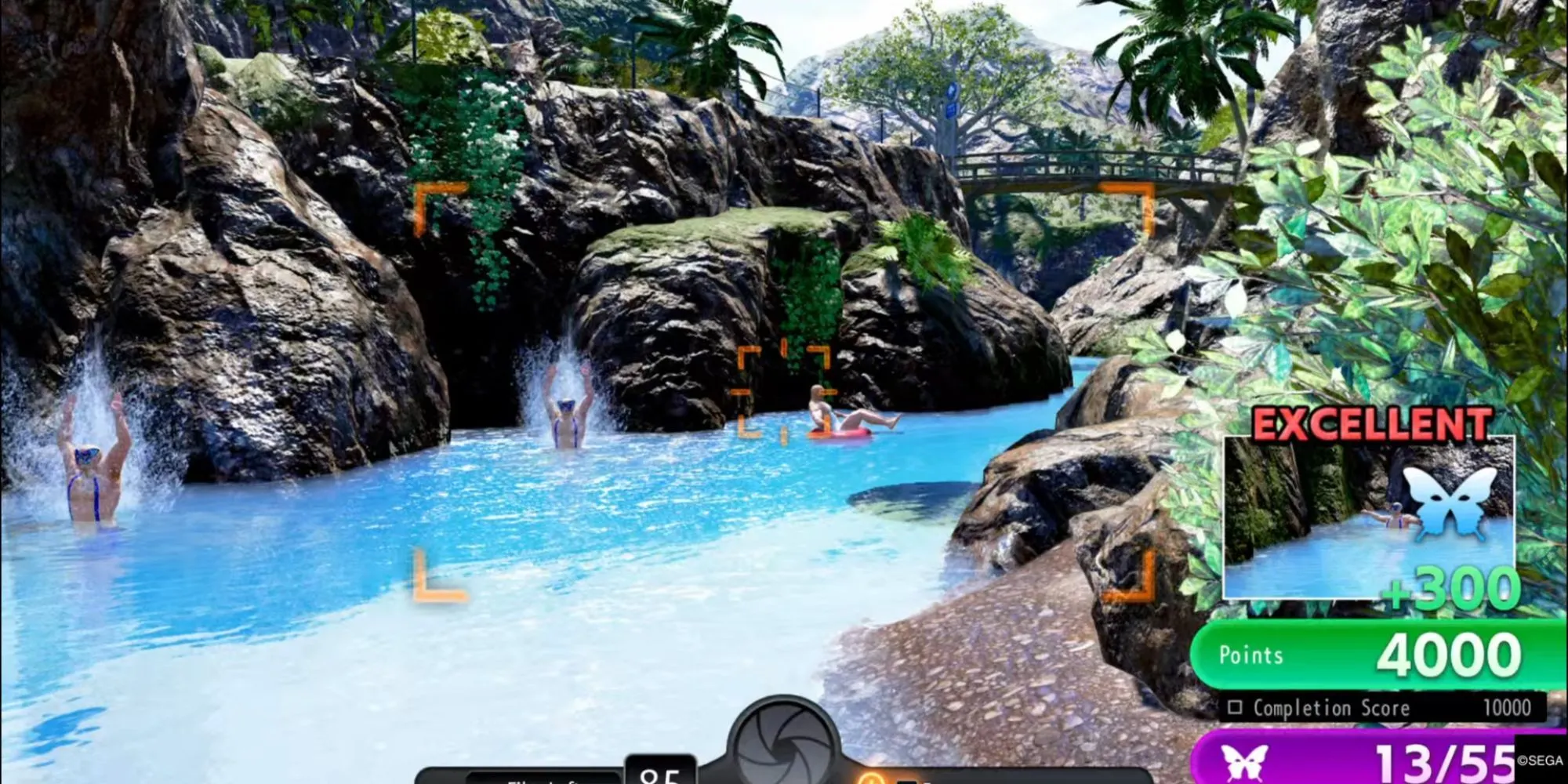 Papillon Boy với khả năng bơi lội đồng bộ xuất hiện trong màn chơi Crystal Papillon Island