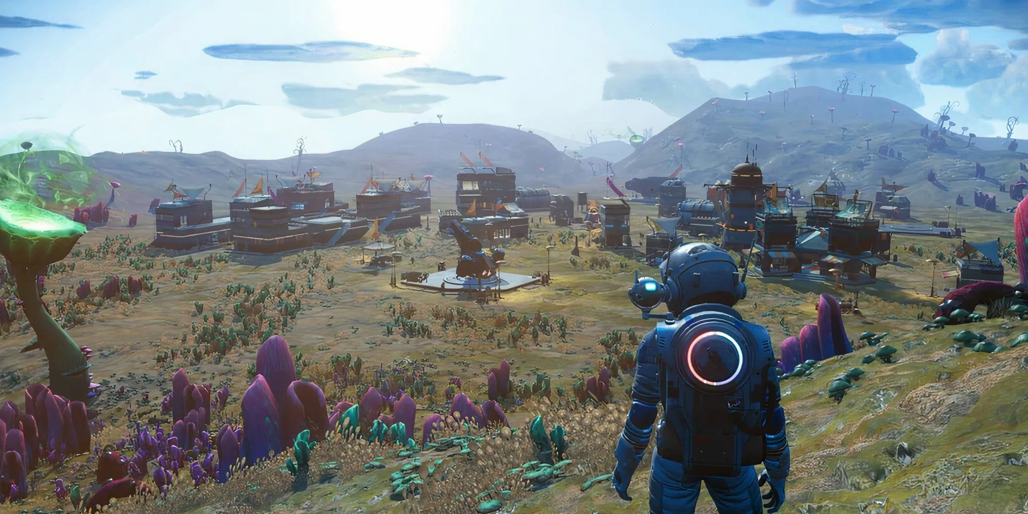 Phi hành gia khám phá một hành tinh kỳ lạ trong No Man's Sky
