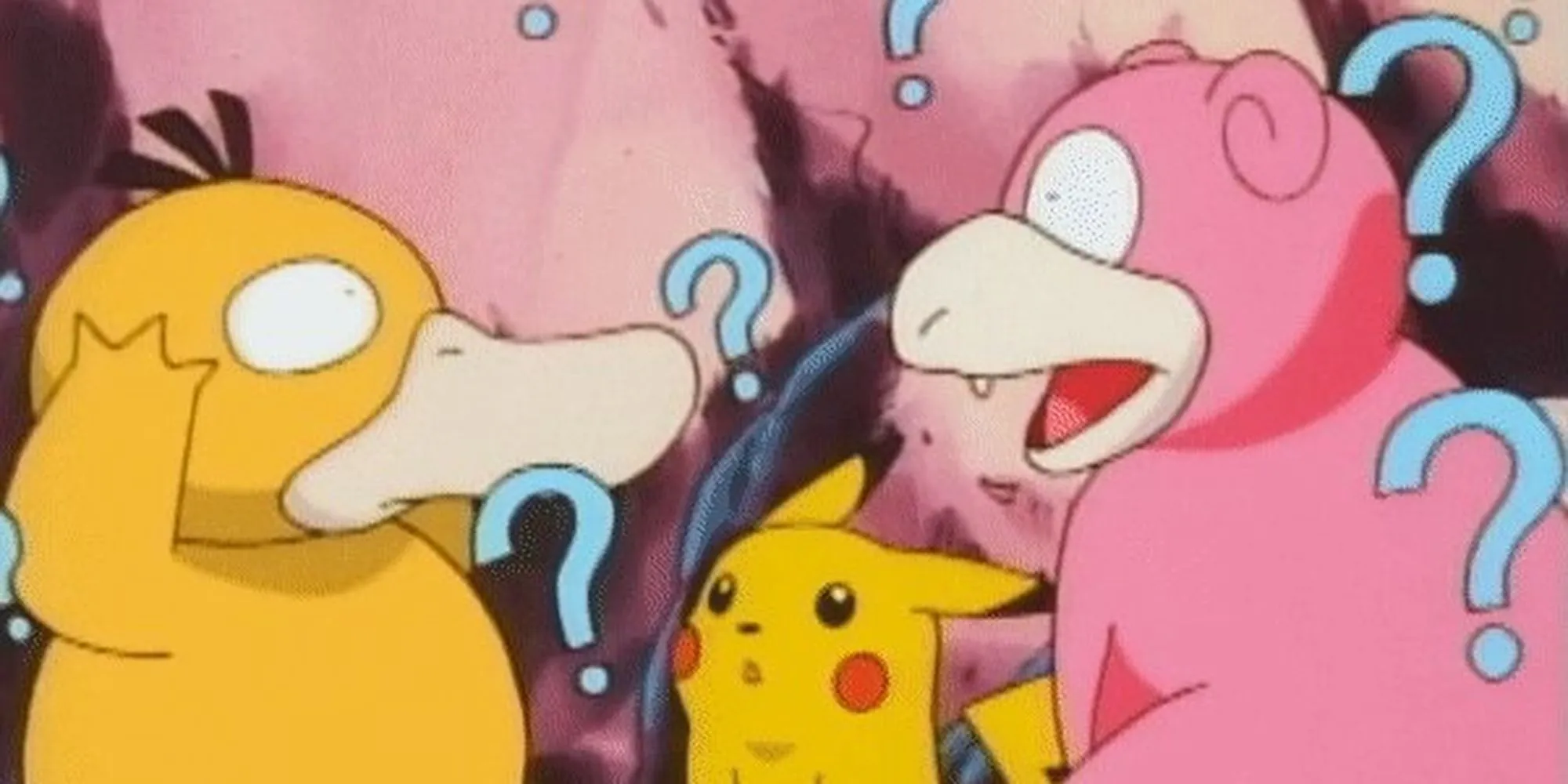 Psyduck và Snorlax bối rối với Pikachu đang quan sát trong Pokémon TCG Pocket