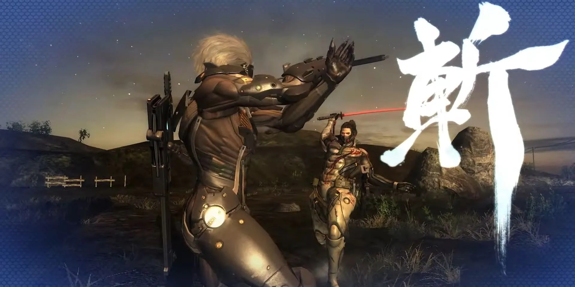 Raiden kích hoạt Blade Mode thực hiện QTE dứt điểm trong Metal Gear Rising Revengeance