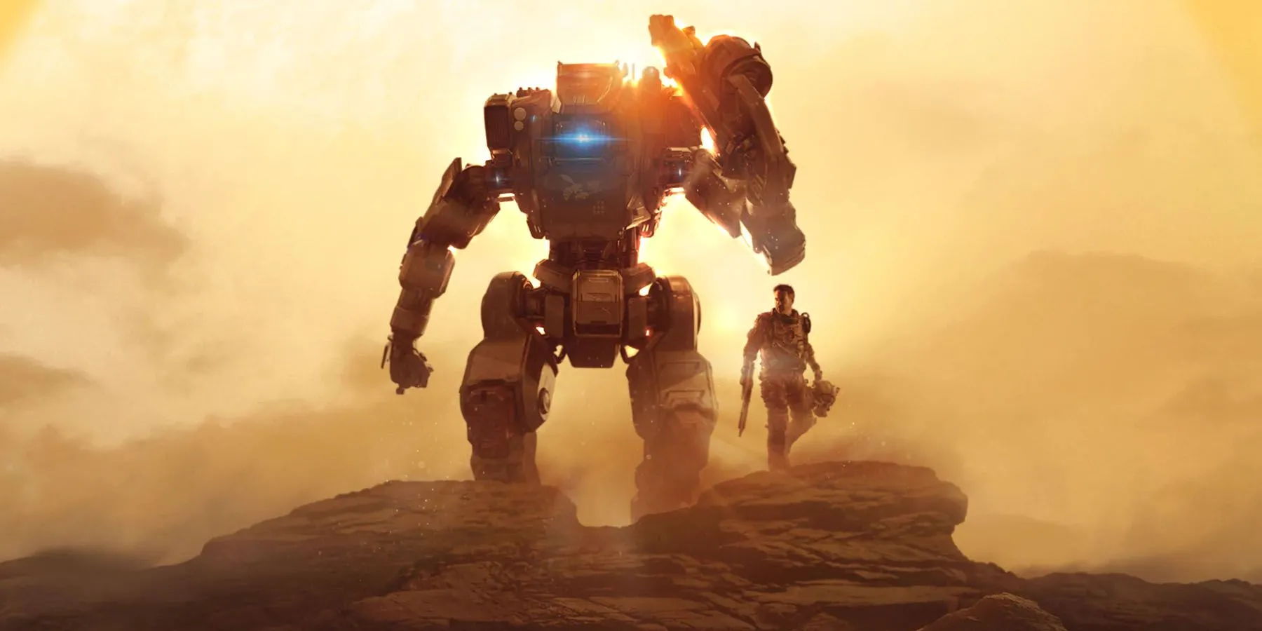 Robot Titan chiến đấu ác liệt trong game bắn súng góc nhìn thứ nhất Titanfall 2