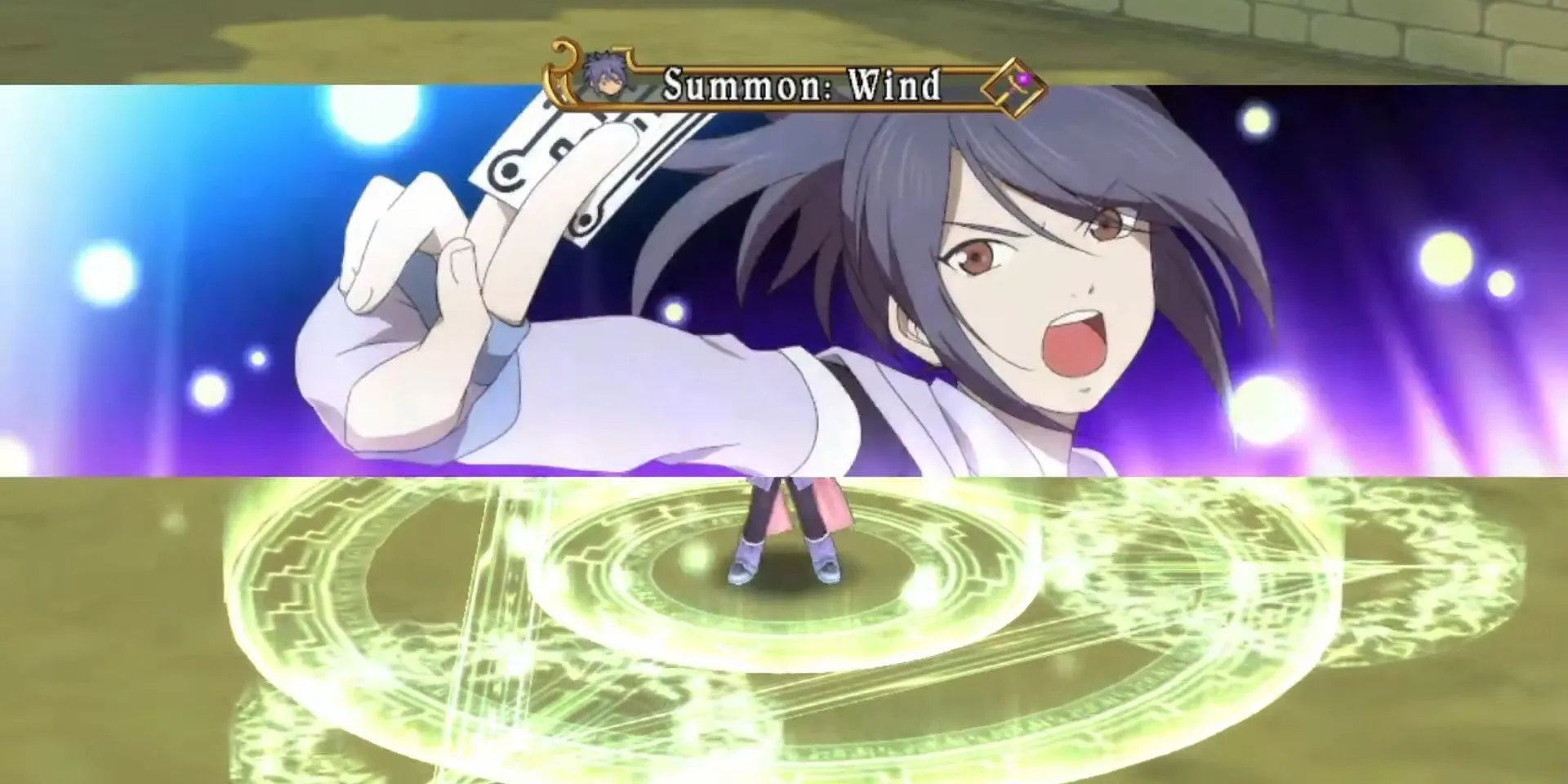 Sheena triệu hồi Sylph trong Tales of Symphonia
