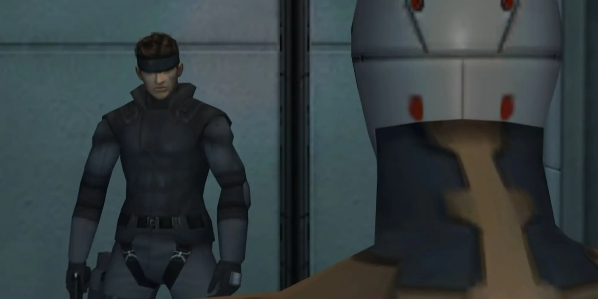 Snake đối mặt với Cyborg Ninja trong Metal Gear Solid: The Twin Snakes