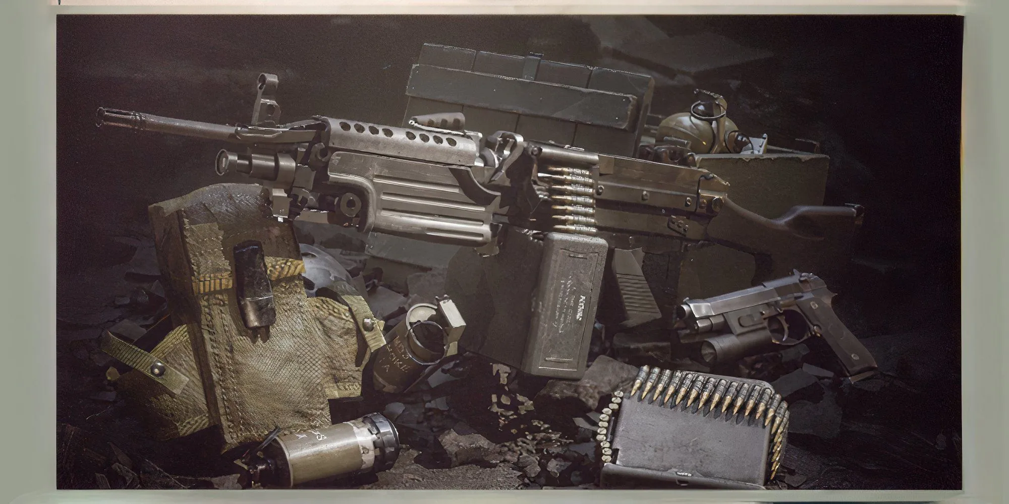 Súng máy hạng nhẹ M249 SAW với hỏa lực đáng nể trong Delta Force Black Hawk Down