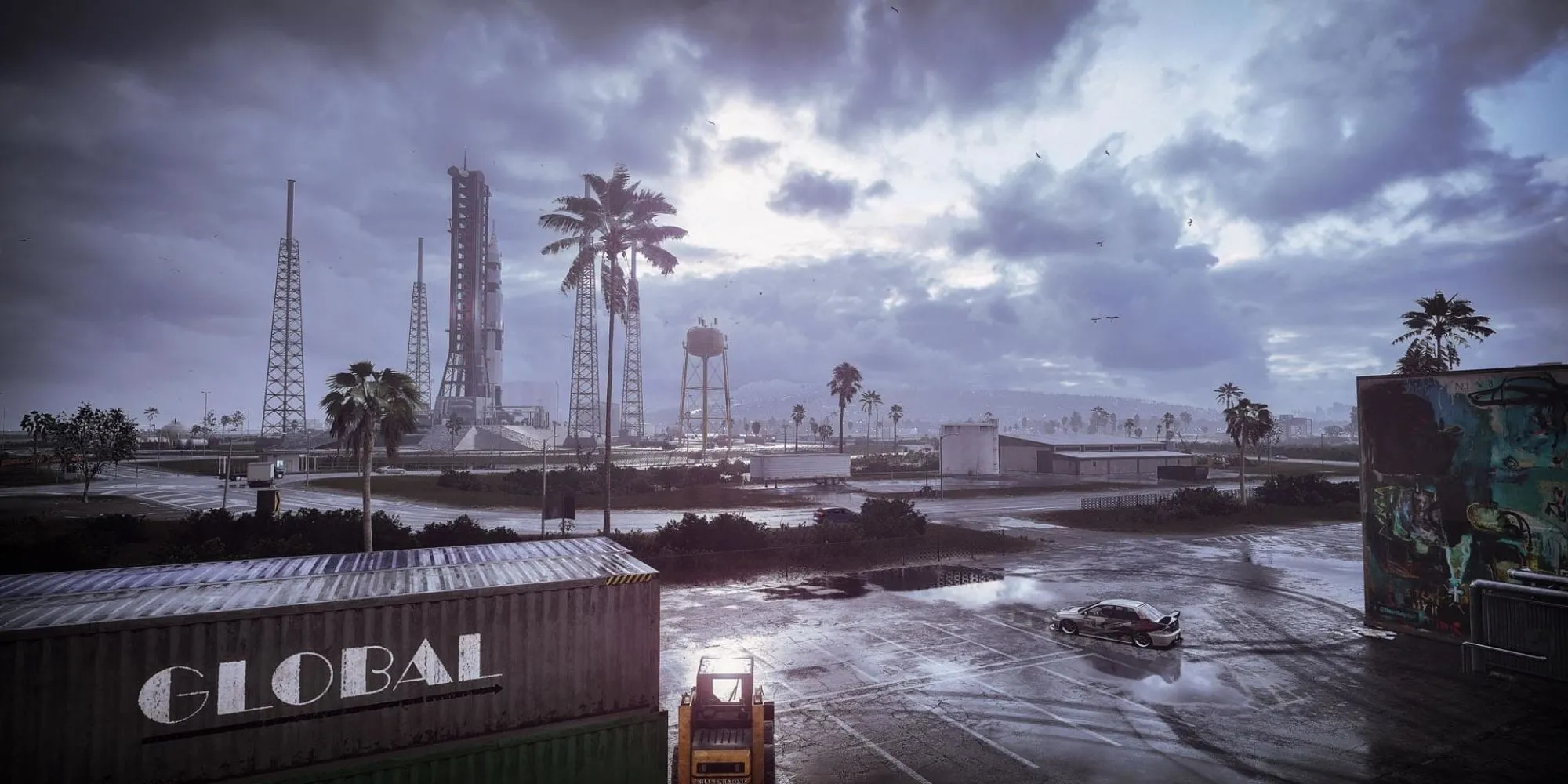 Thành phố Palm City rực rỡ về đêm trong Need for Speed Heat với những cuộc đua đường phố bất hợp pháp
