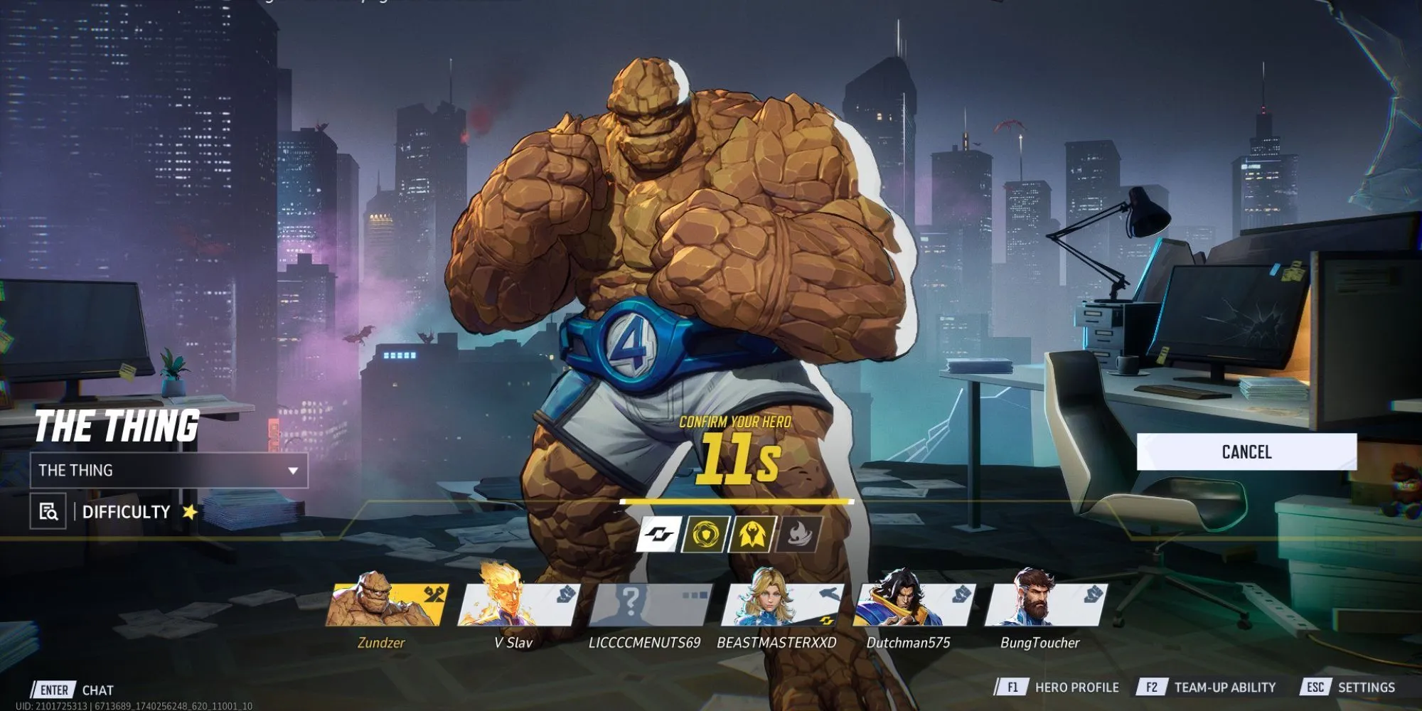 The Thing sát cánh cùng các đồng đội trong Marvel Rivals chuẩn bị cho trận chiến
