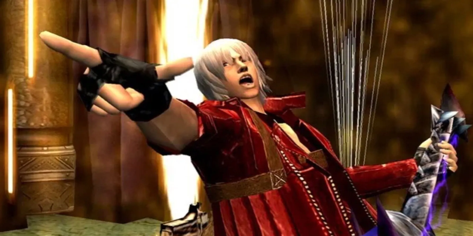 Thợ săn quỷ Dante thực hiện combo đẹp mắt trong game hành động Devil May Cry 3
