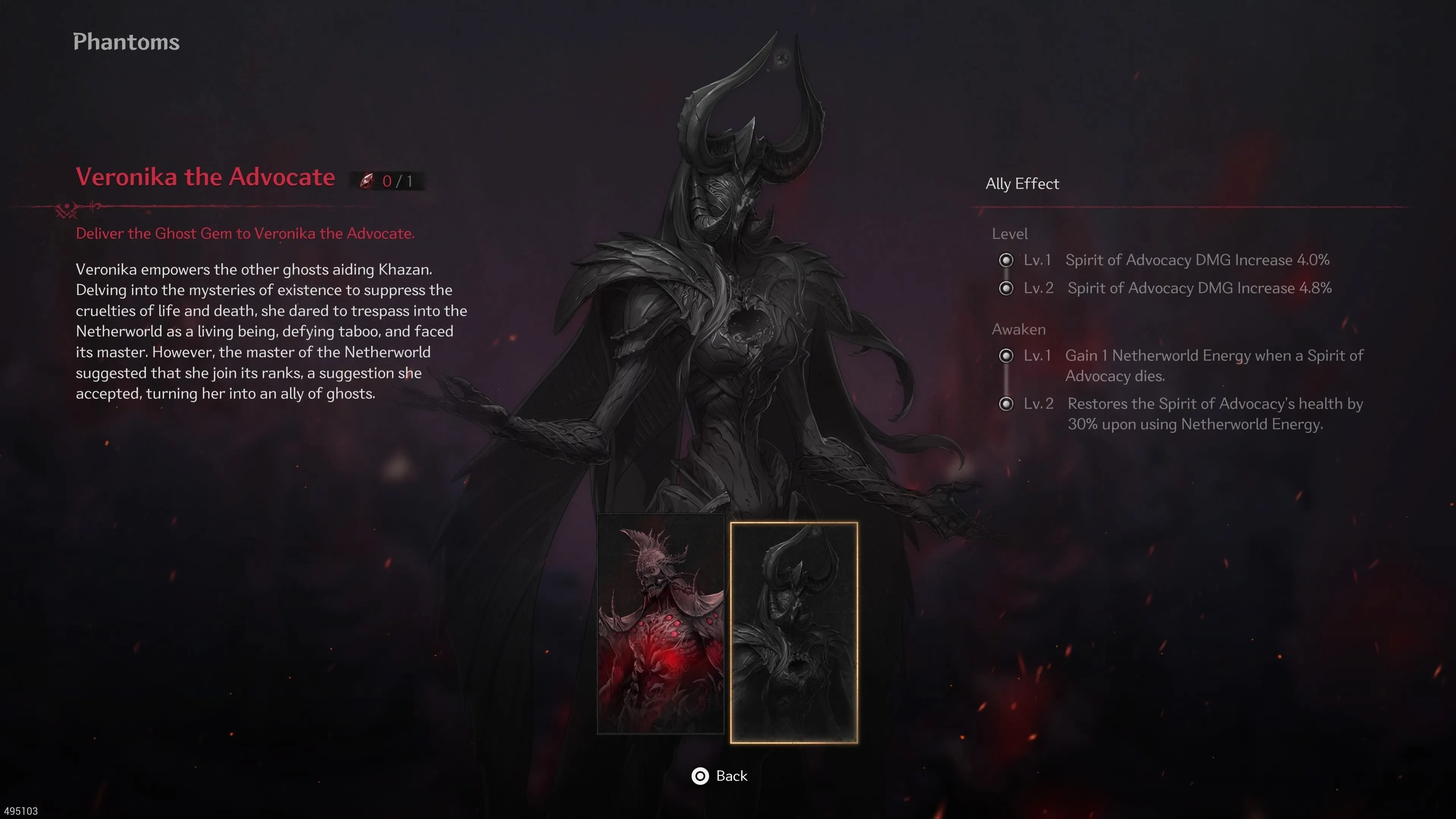 Thông tin về Phantom Veronika the Advocate trong The First Berserker: Khazan