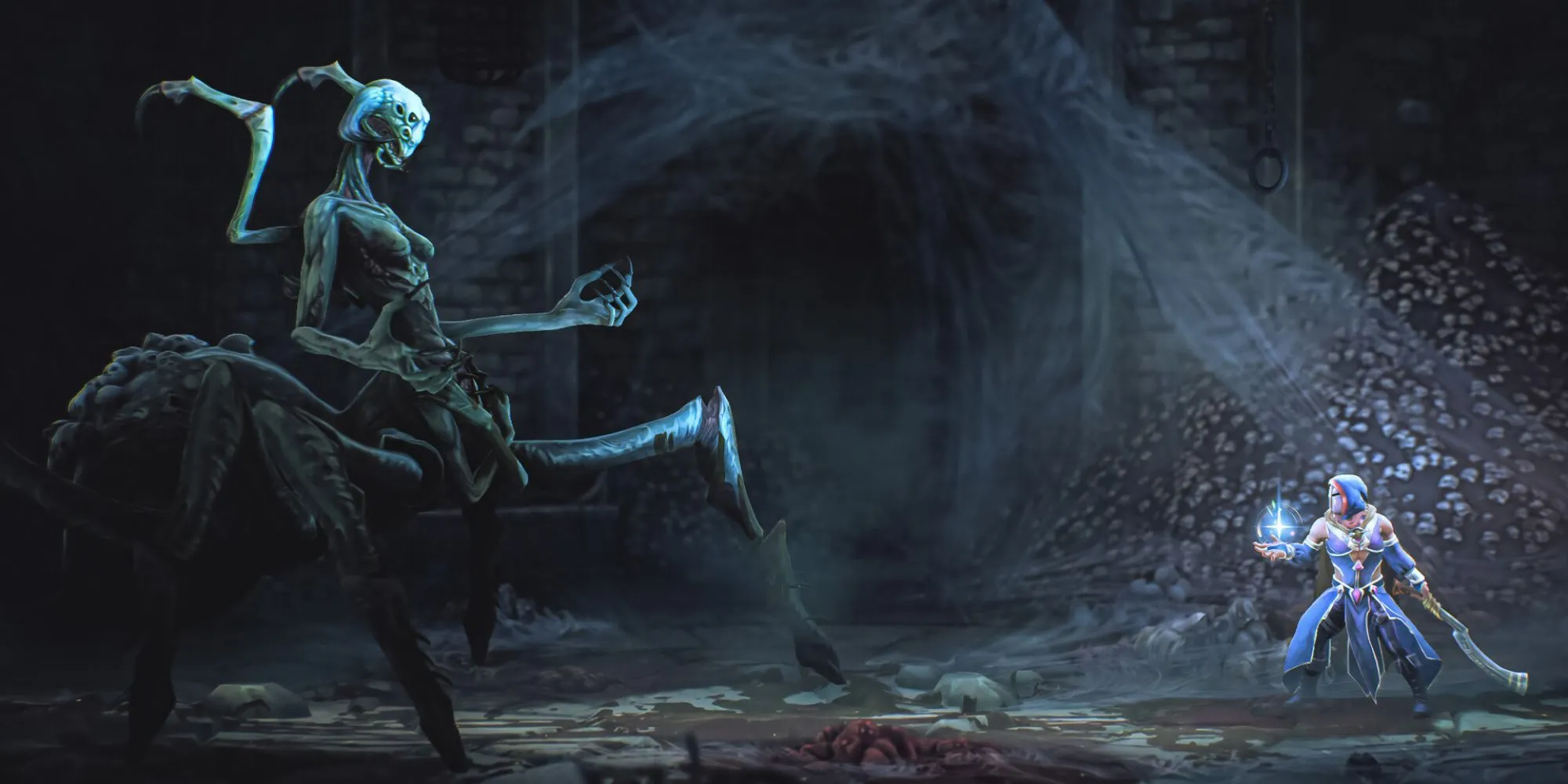 Trận đấu boss đầy hỗn loạn trong Mandragora Whispers of The Witch Tree với nhiều hiệu ứng kỹ năng và kẻ thù trên màn hình