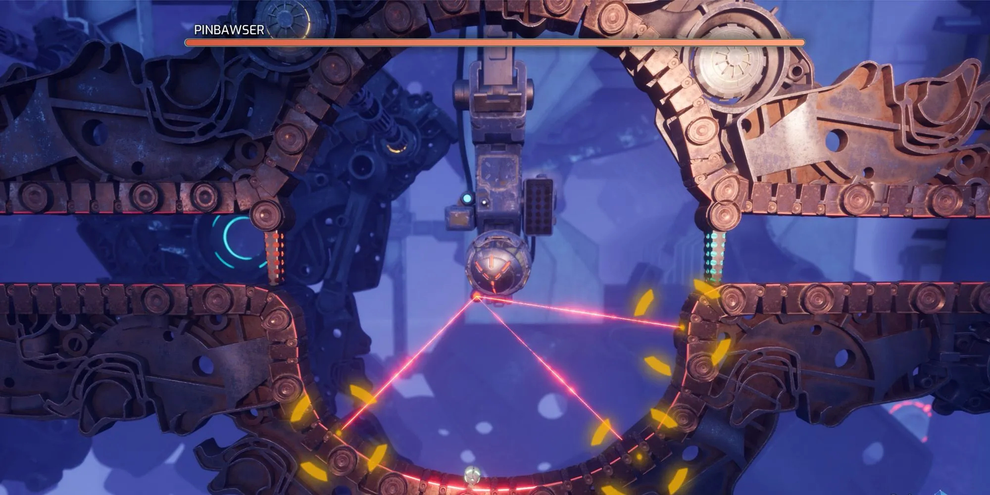 Trùm PINBAWSER trong Split Fiction, một máy pinball khổng lồ