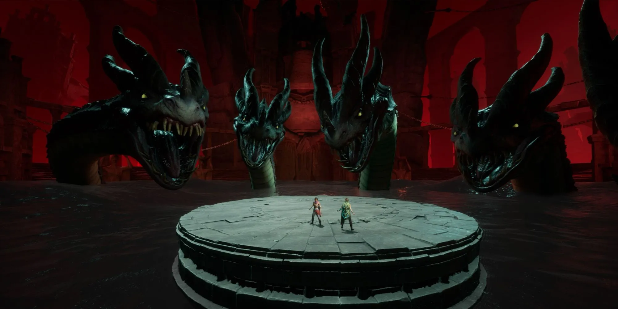 Trùm The Hydra trong game Split Fiction với nhiều đầu đang tấn công