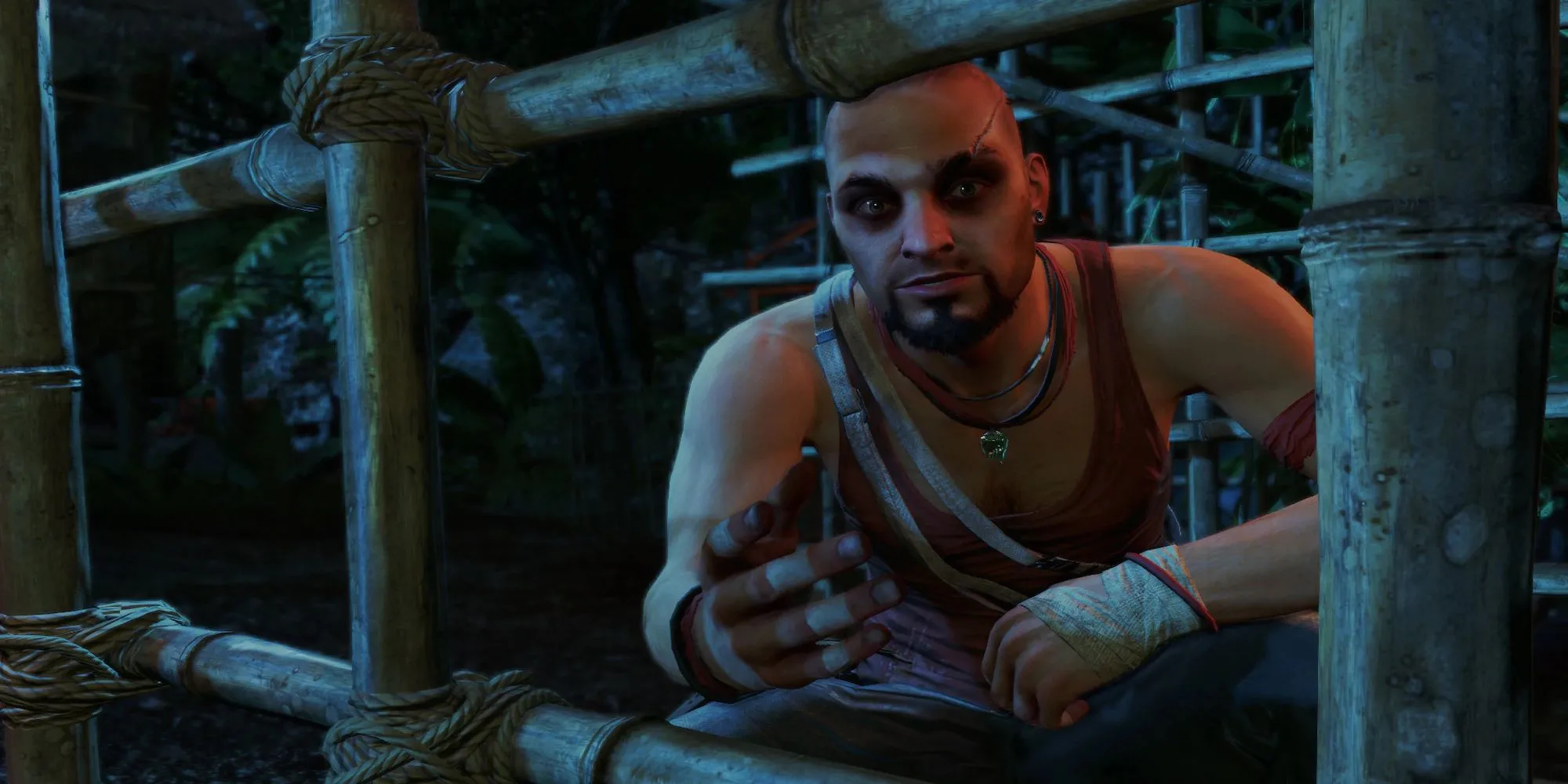 Vaas Montenegro, phản diện khét tiếng của Far Cry 3, với ánh mắt điên loạn đặc trưng