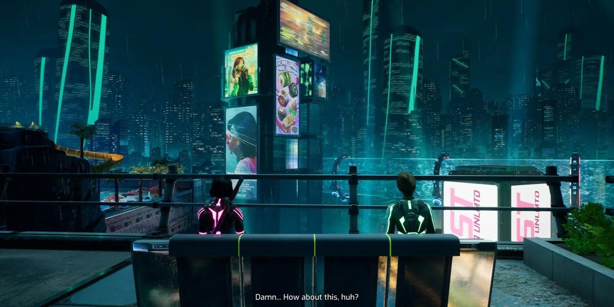 Vị trí ghế đầu tiên trong Neon Revenge - Big City Life game Split Fiction