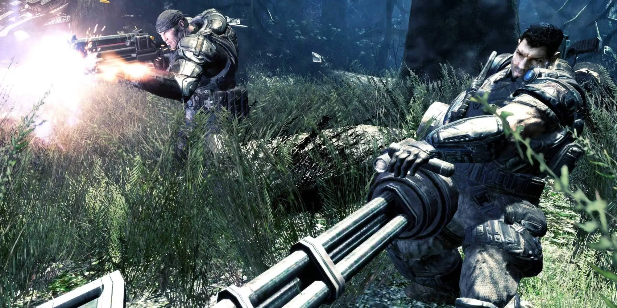 Game thủ chiến đấu boss trong Lost Planet 2 ở chế độ co-op