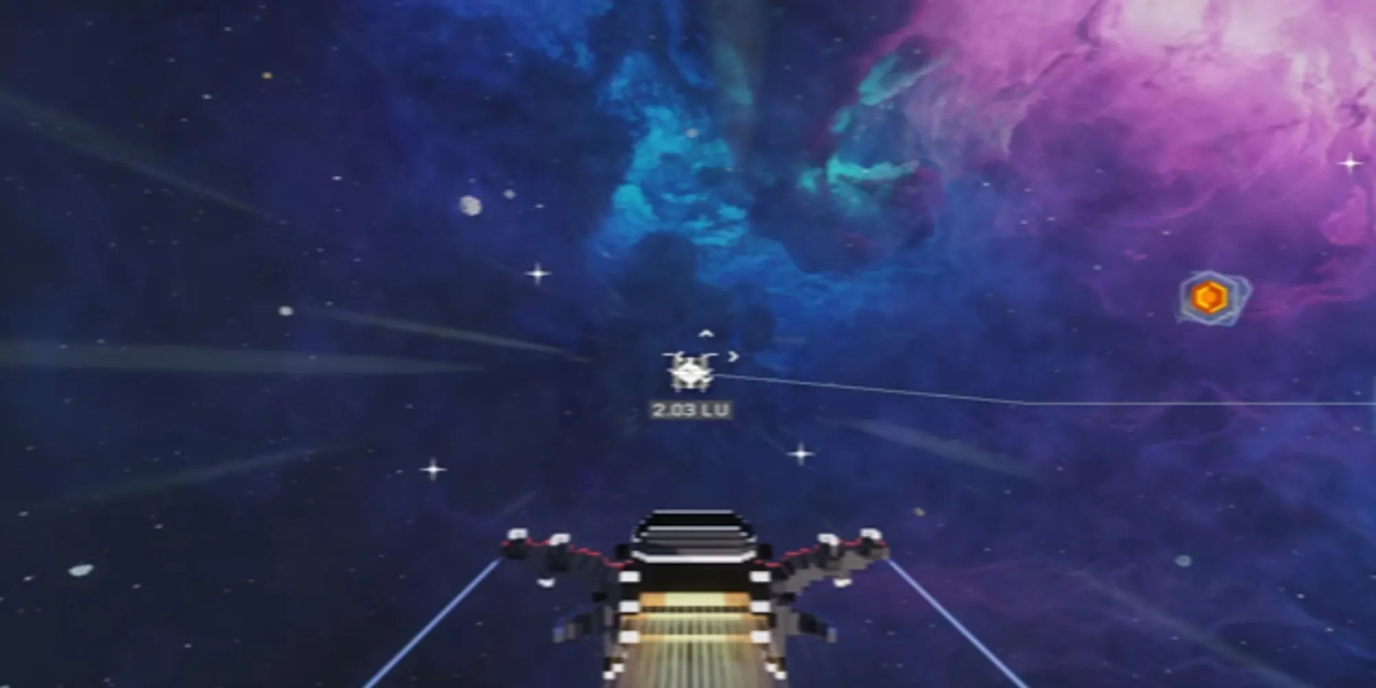 Góc nhìn khám phá không gian rộng lớn trong game Cubic Odyssey với các tinh vân rực rỡ