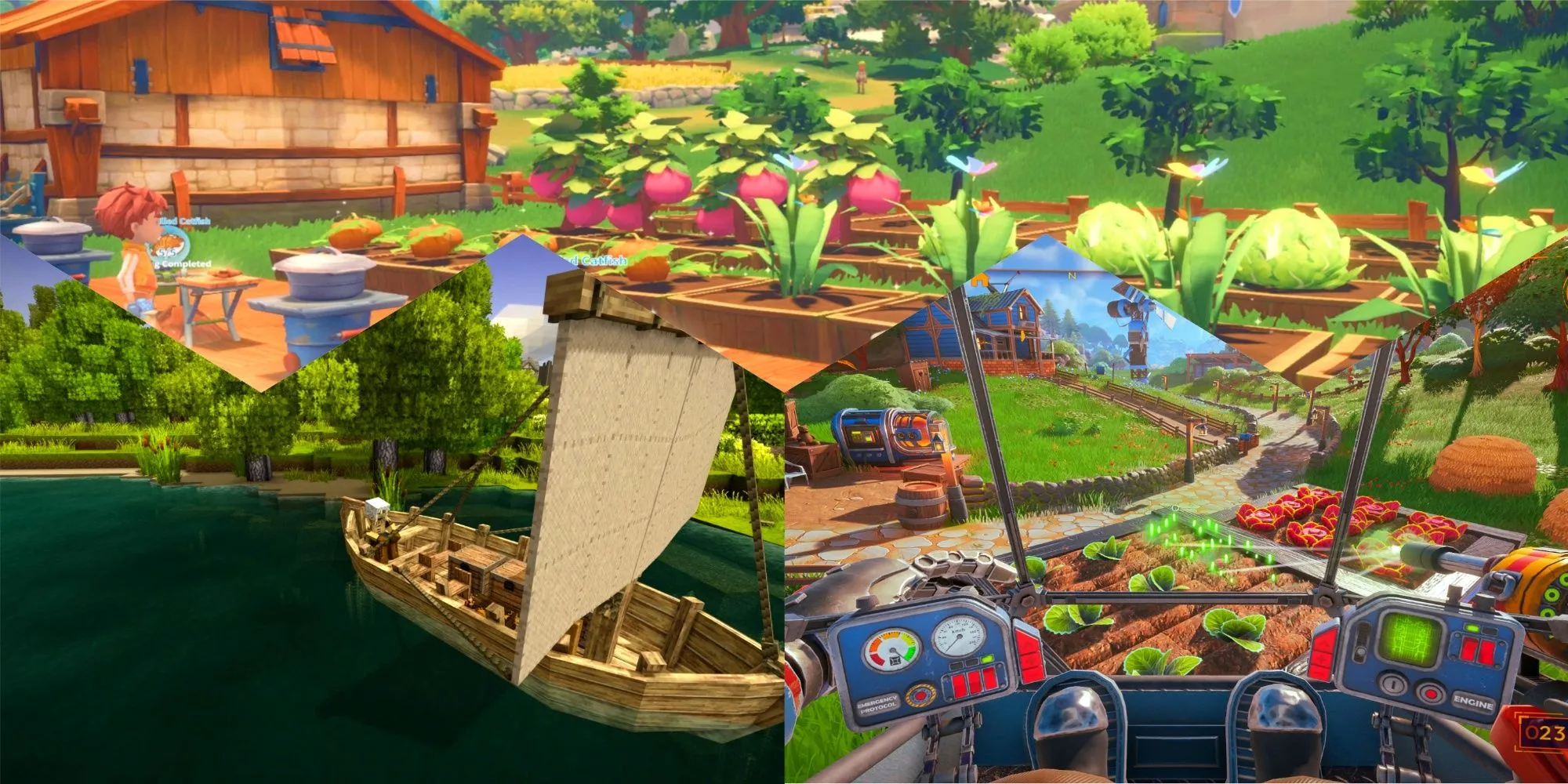 Hình ảnh mô tả các tựa game thế giới mở có yếu tố nông trại.
