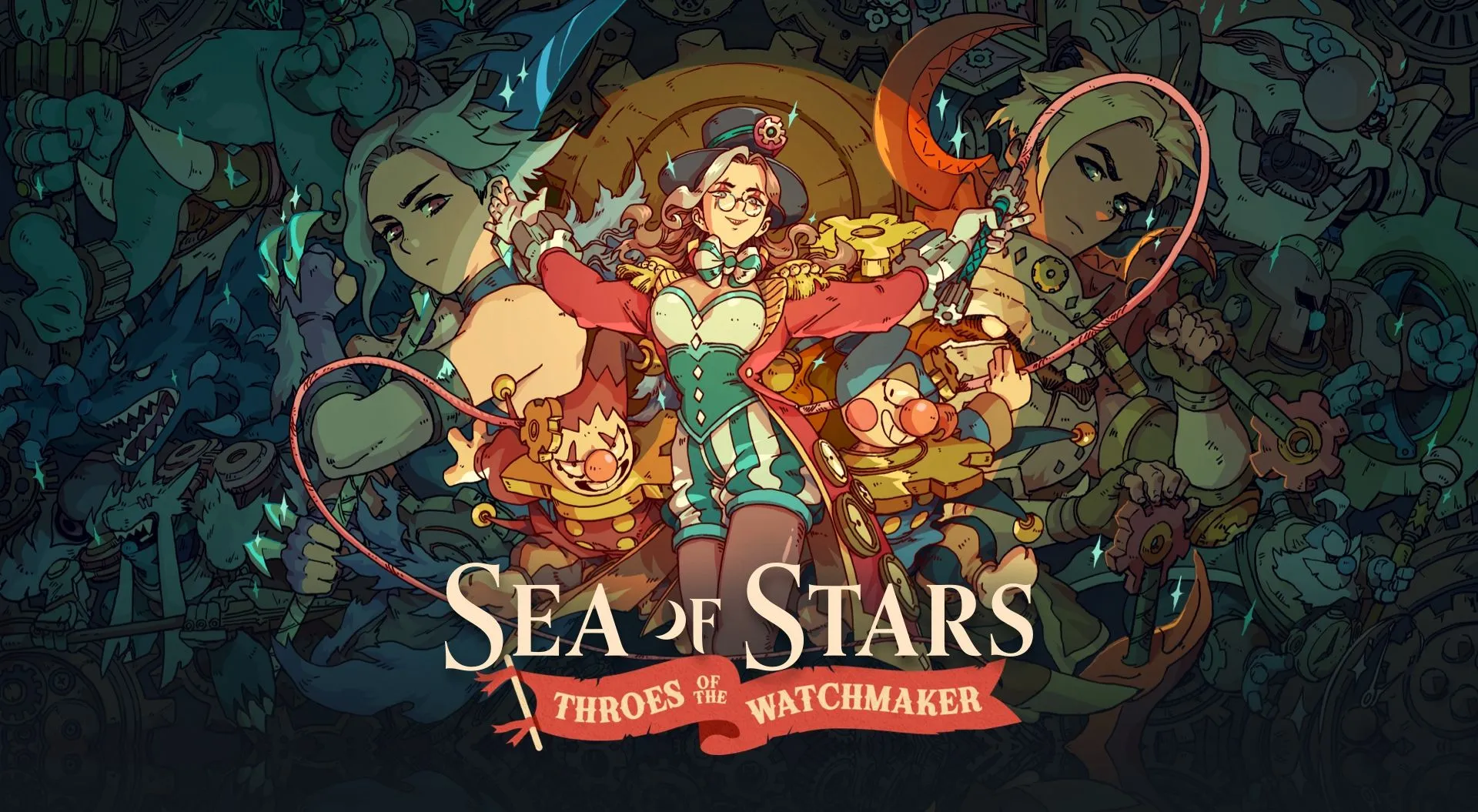 Hình ảnh quảng bá Sea of Stars: Throes of the Watchmaker, hiển thị môi trường game đầy màu sắc.