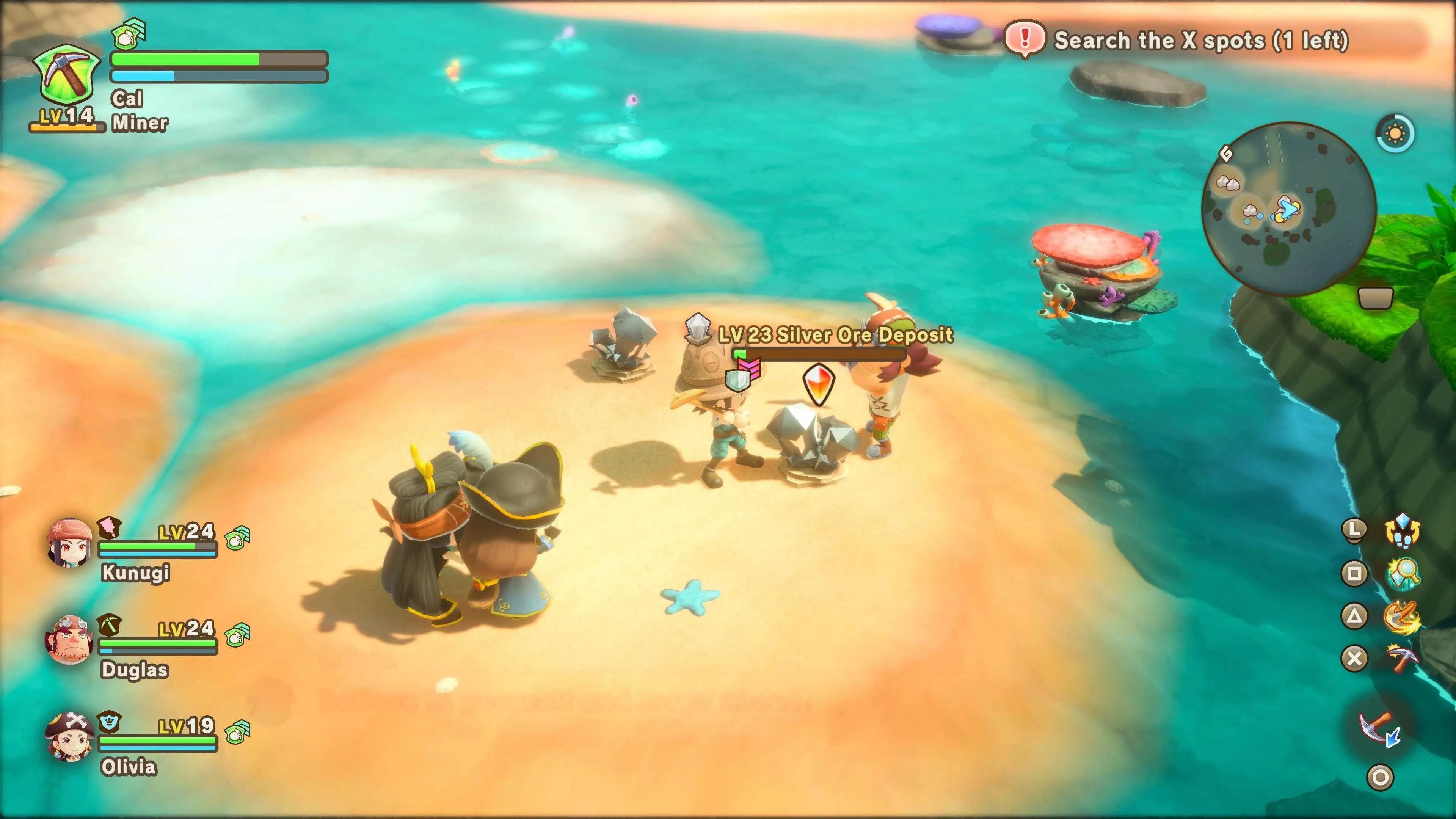 Khai thác quặng trong Fantasy Life I